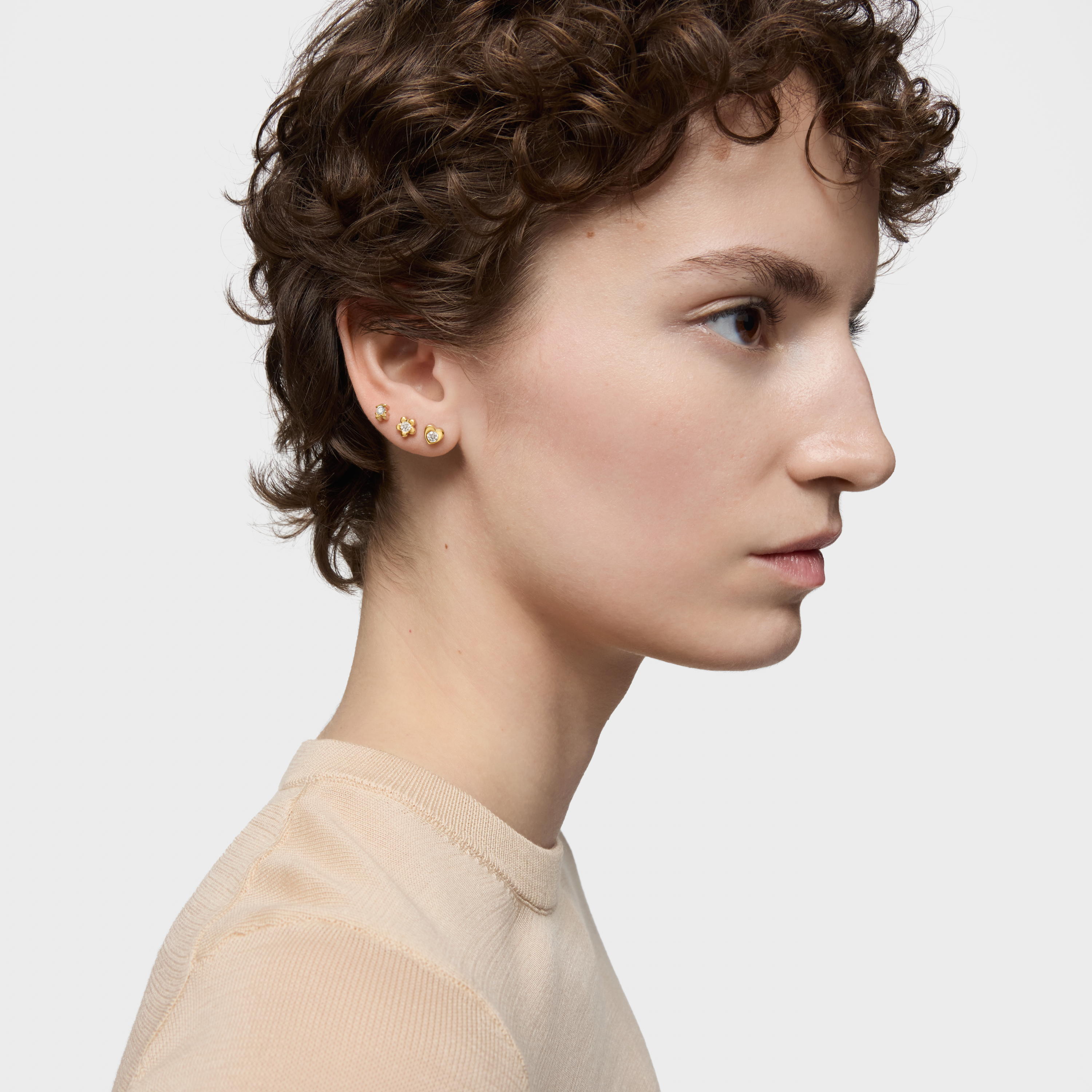 18K solid gold Heart earrings with lab-grown diamonds TOUS Lili