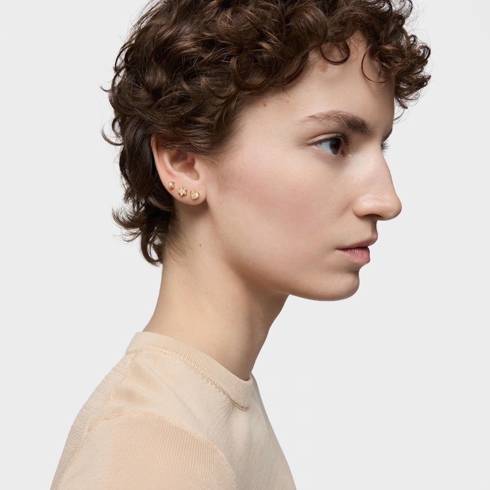 Złote Kolczyki z motywem serca z laboratoryjnie hodowanymi diamentami TOUS Lili