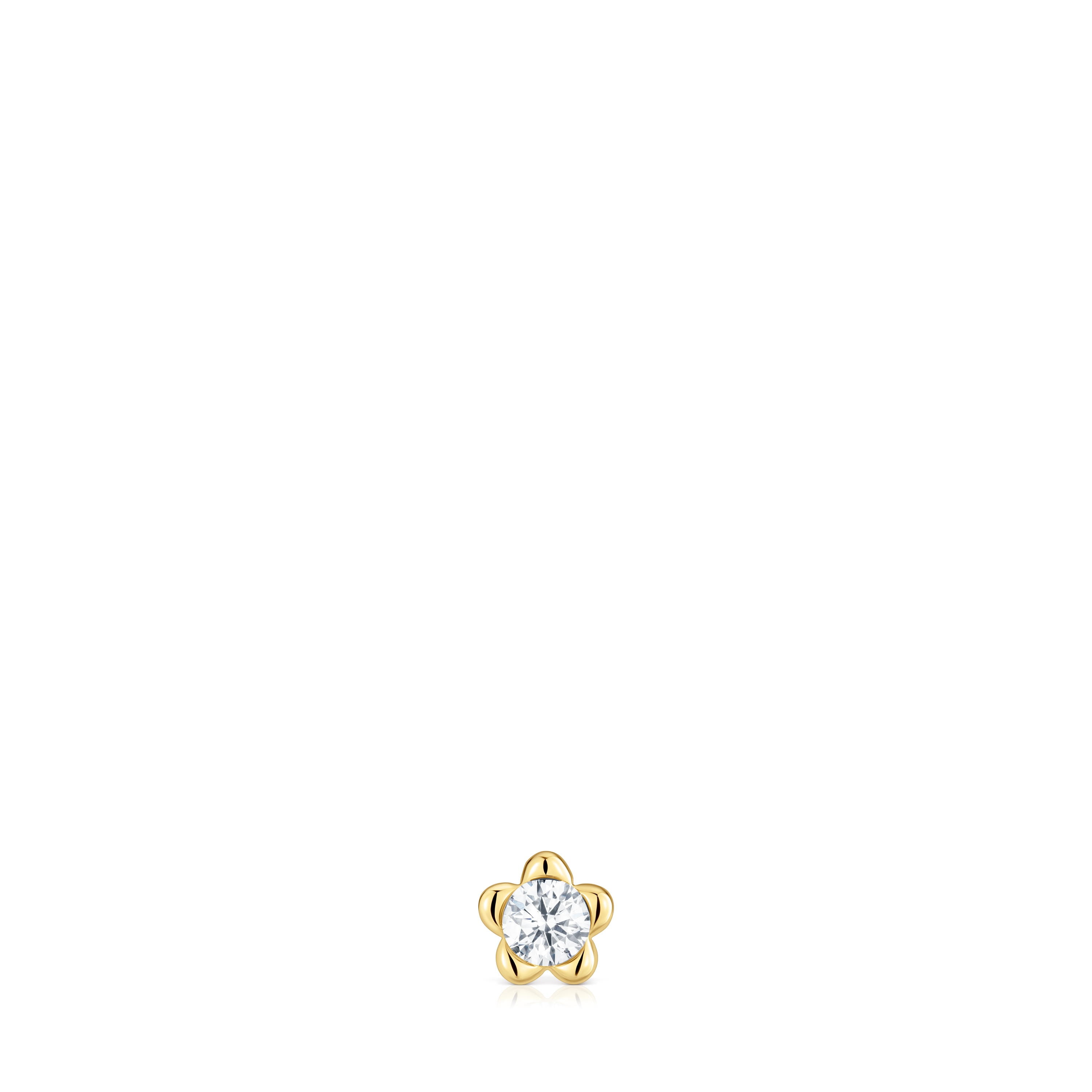 Gold Flower earrings with lab-grown diamonds TOUS Lili