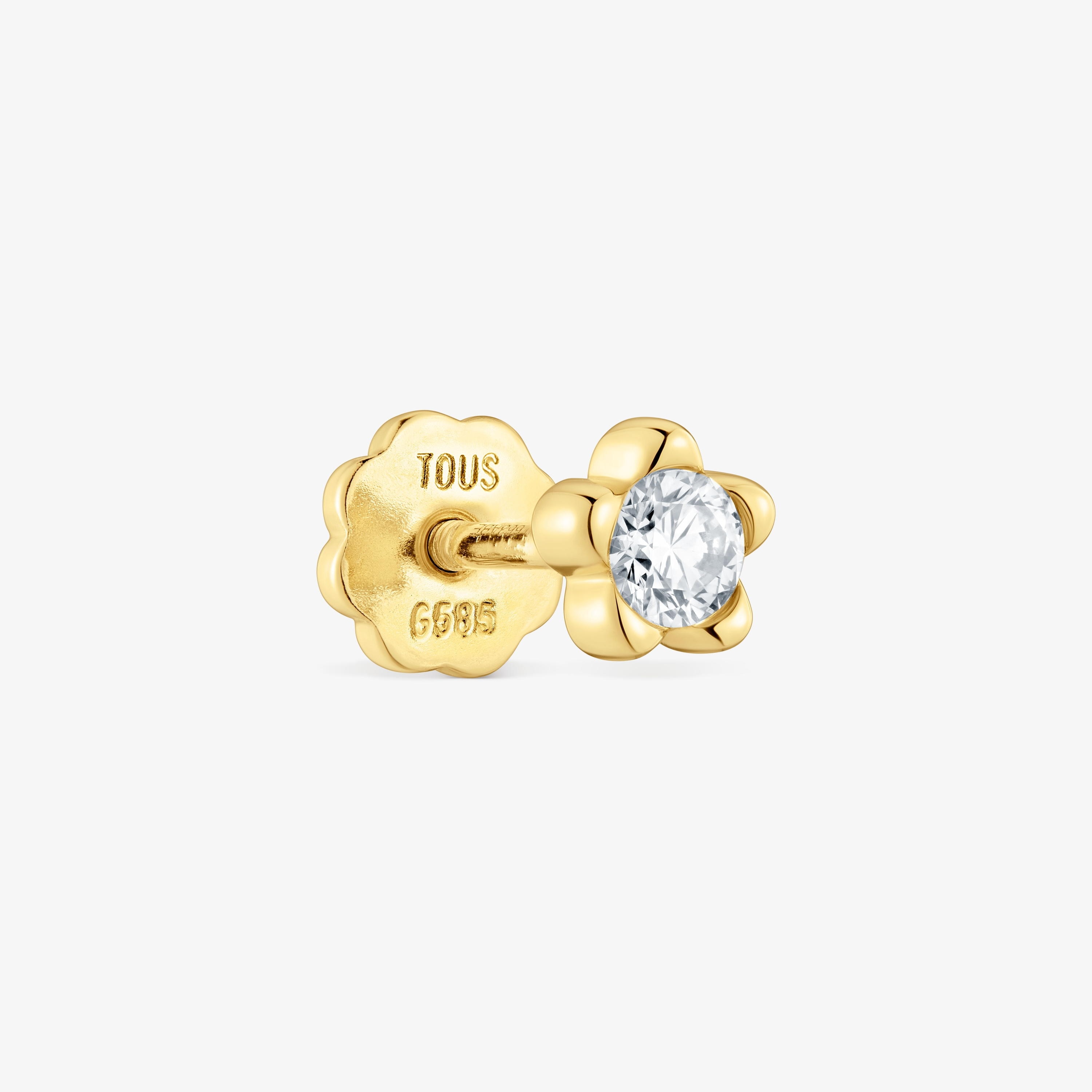 18K solid gold Flower earrings with lab-grown diamonds TOUS Lili