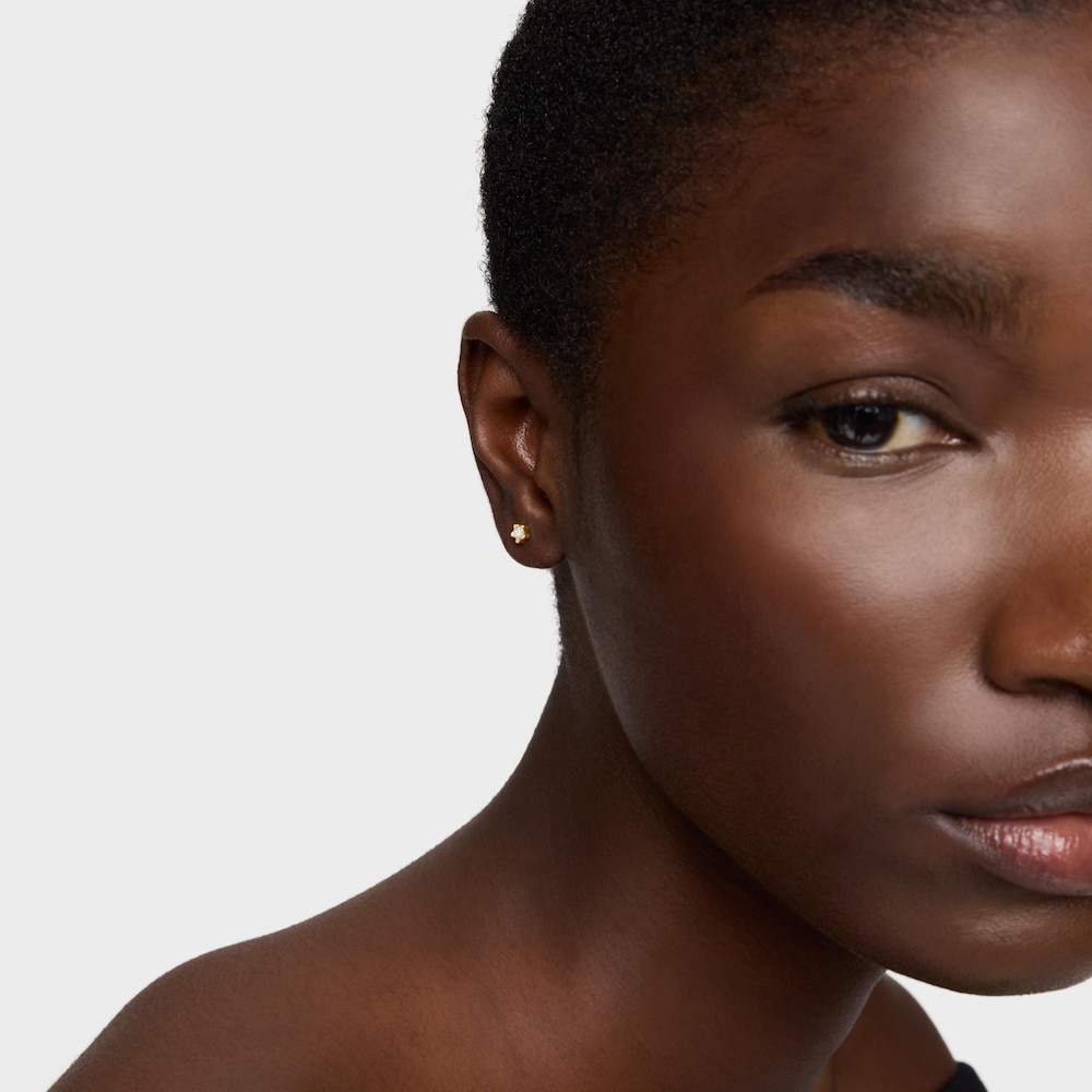 Zlat&eacute; N&aacute;u&scaron;nice ve tvaru květiny s uměle vytvořen&yacute;mi diamanty TOUS Lili