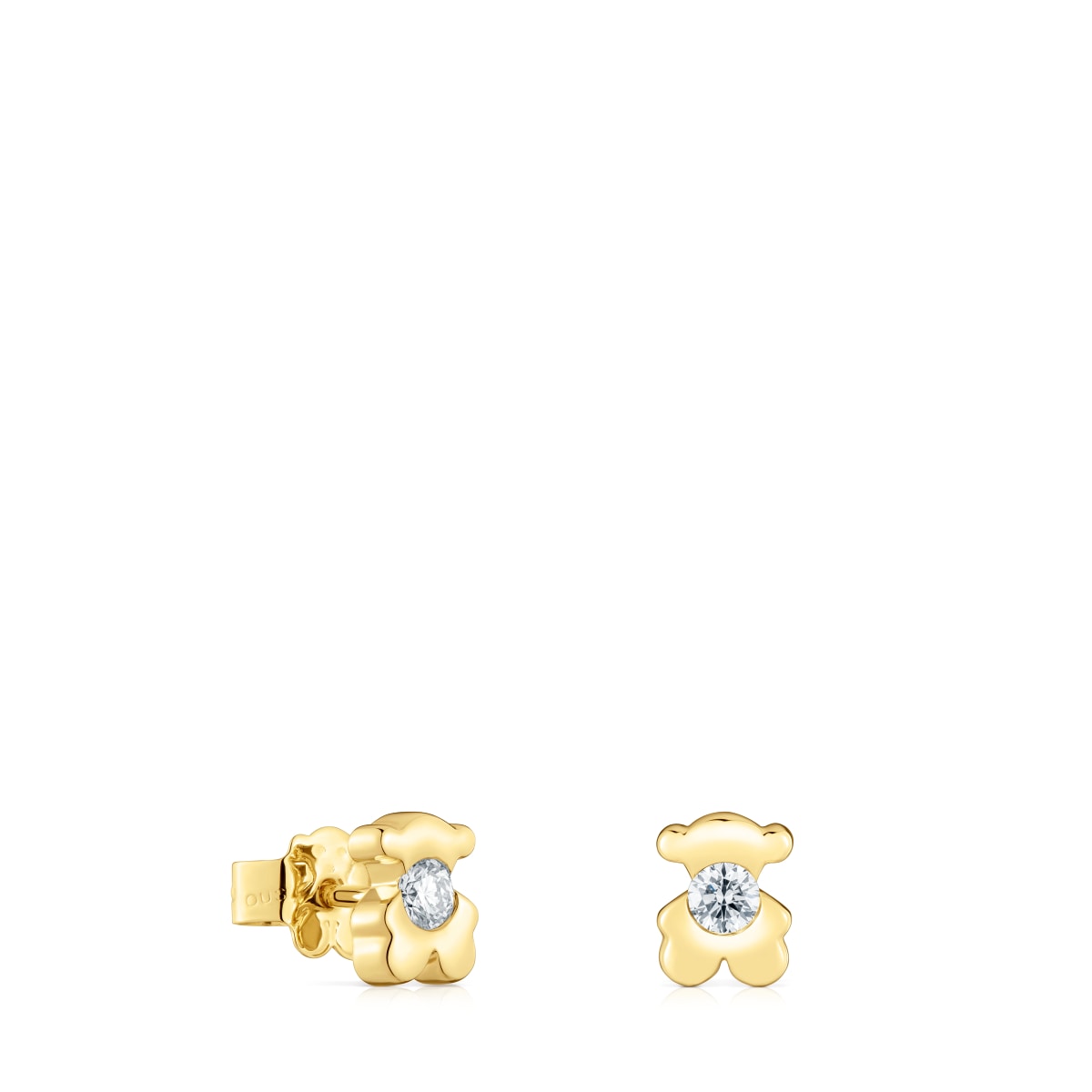 6 mm gold Bear earrings with lab-grown diamonds TOUS Lili