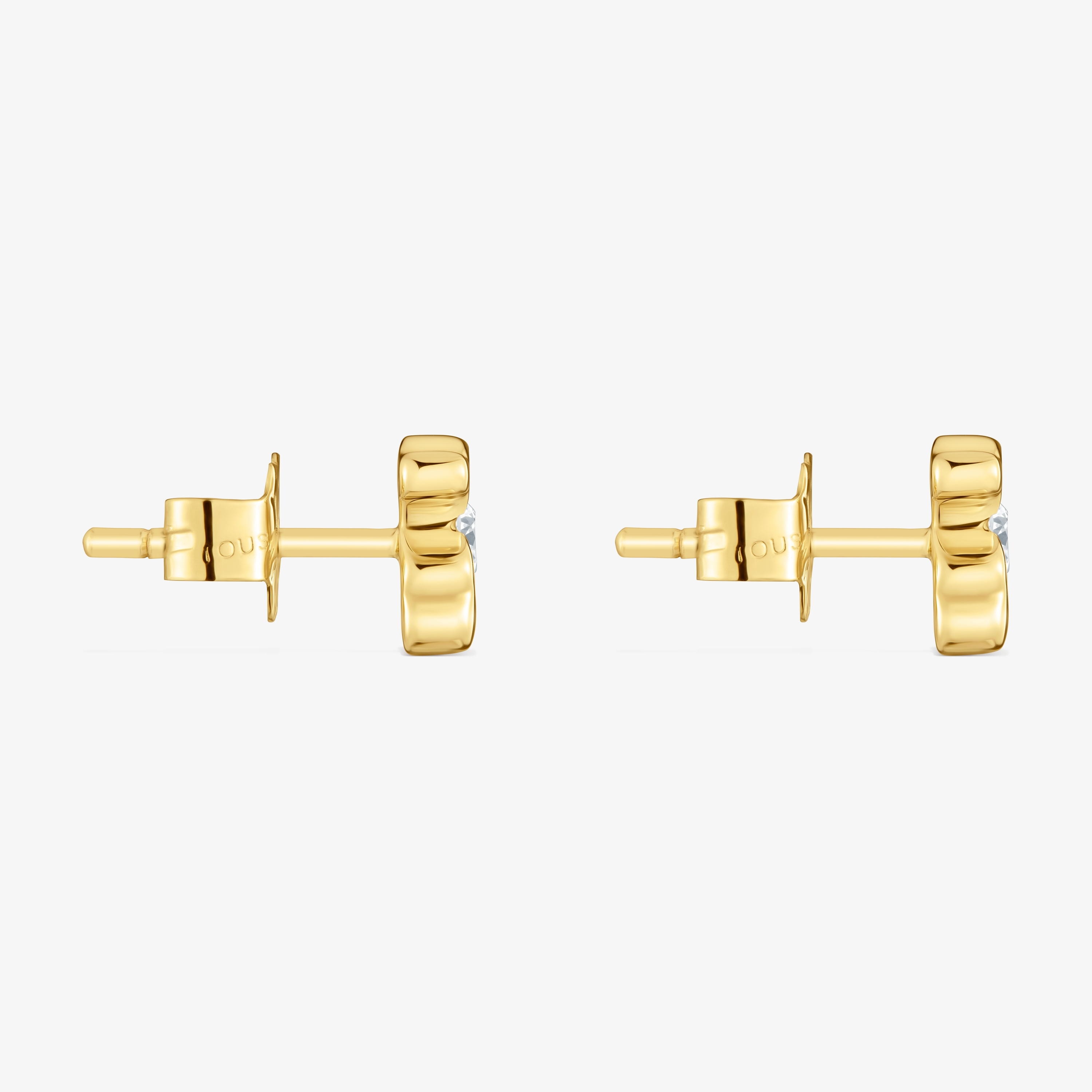 6 mm 18K solid gold Bear earrings with lab-grown diamonds TOUS Lili