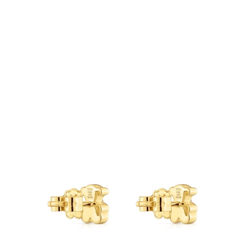 6 mm gold Bear earrings with lab-grown diamonds TOUS Lili