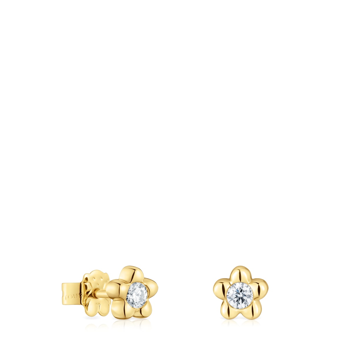 6 mm gold Flower earrings with lab-grown diamonds TOUS Lili