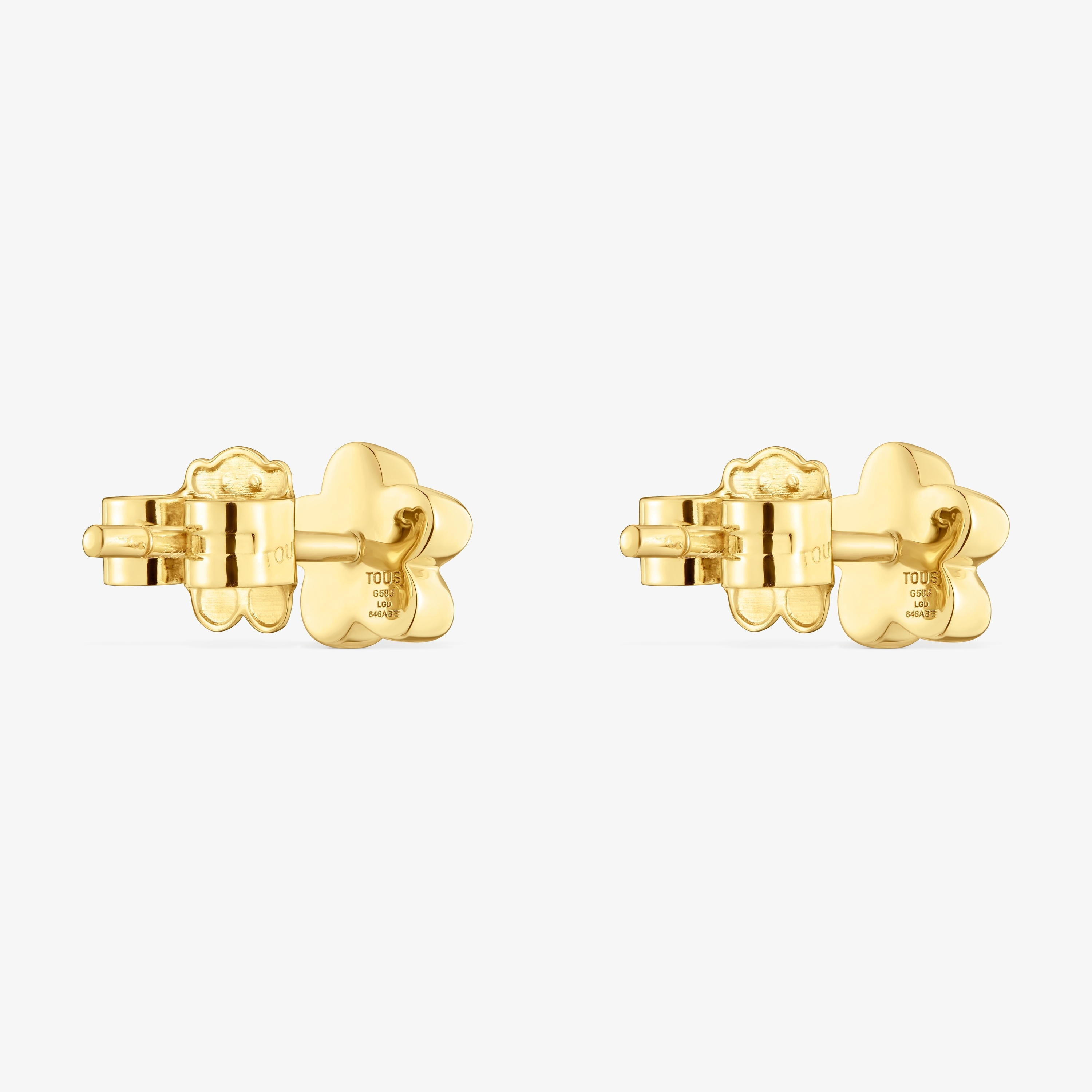 6 mm 18K solid gold Flower earrings with lab-grown diamonds TOUS Lili