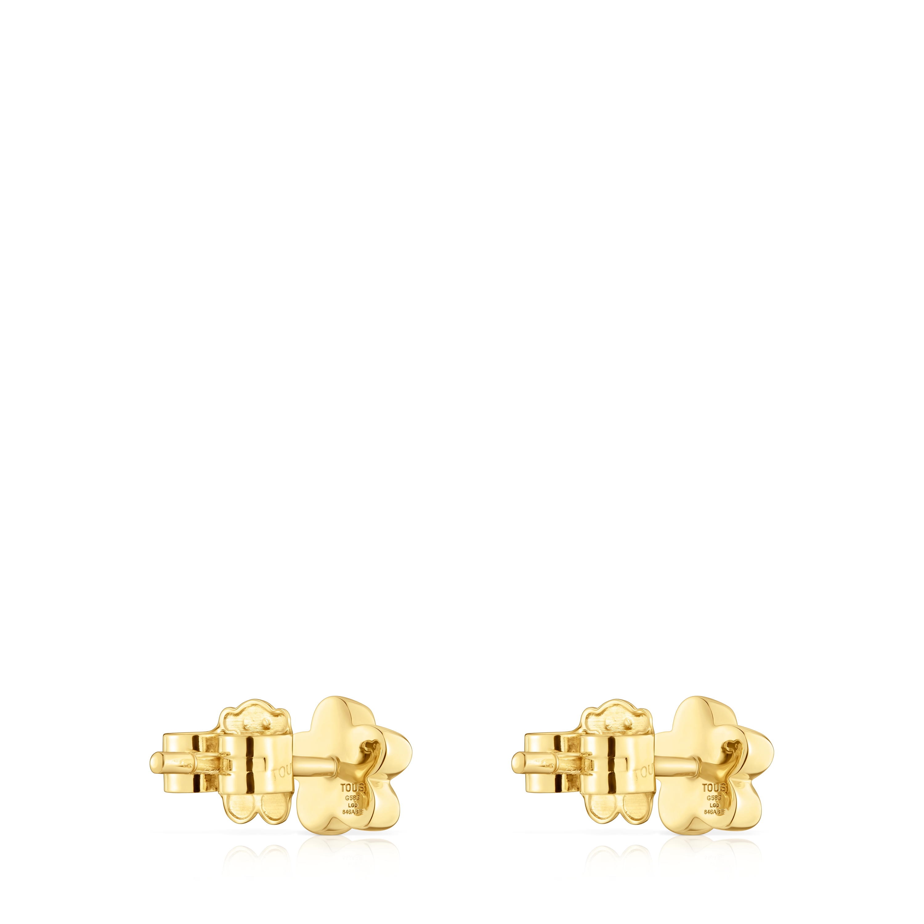 6 mm gold Flower earrings with lab-grown diamonds TOUS Lili