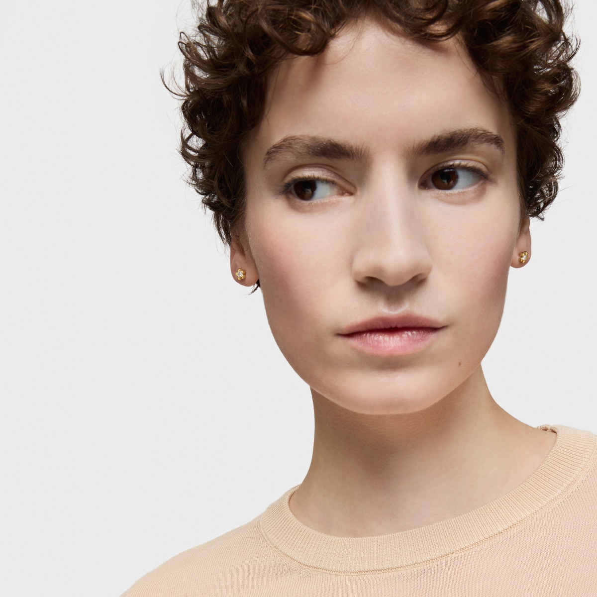 6 mm gold Flower earrings with lab-grown diamonds TOUS Lili