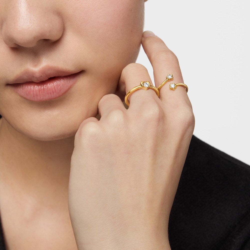 Złoty Pierścionek z laboratoryjnie hodowanym diamentem TOUS Lili