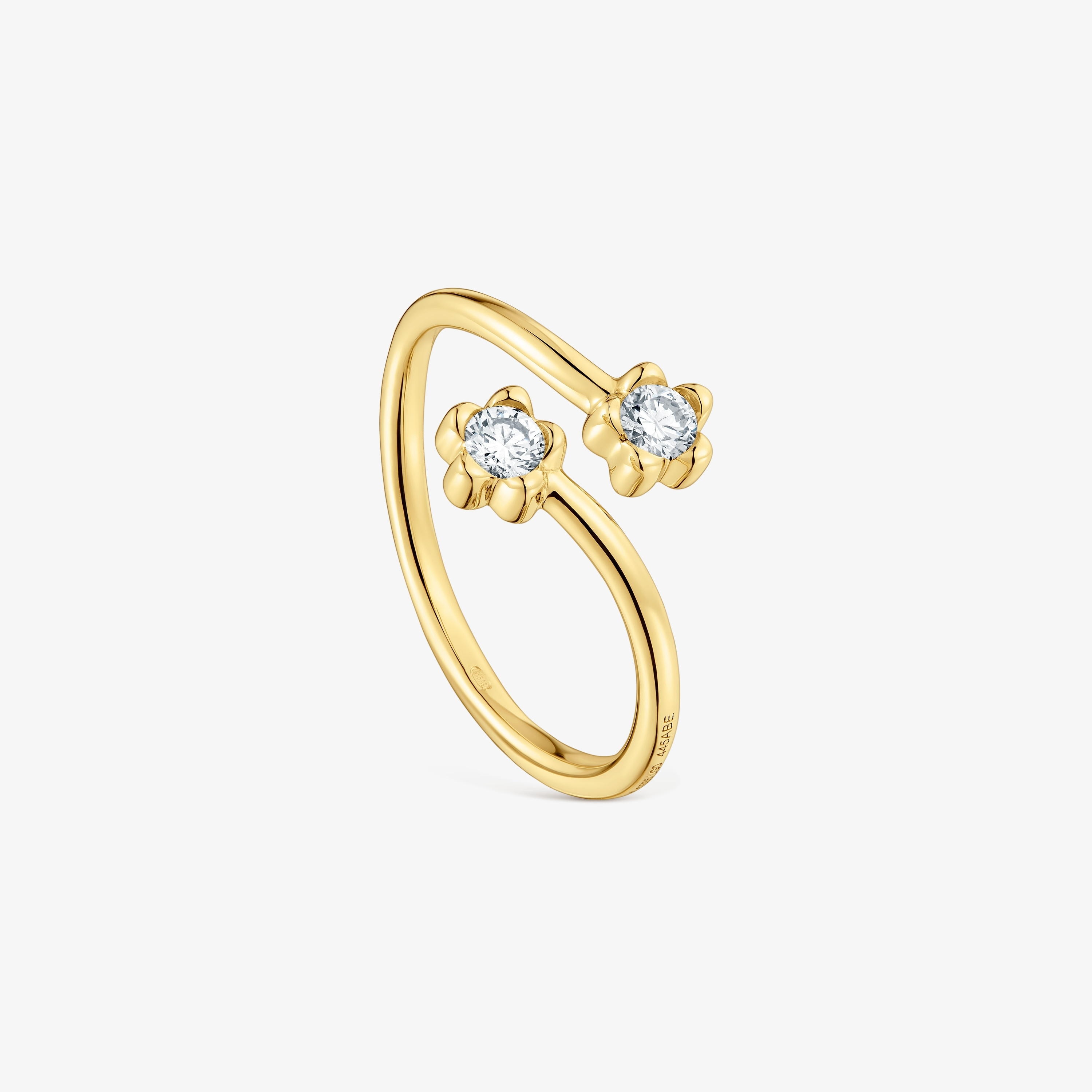 18K solid gold Open ring with lab-grown diamonds TOUS Lili