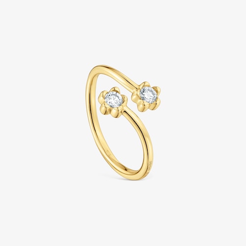 Anillo abierto de oro con diamantes creados en laboratorio TOUS Lili
