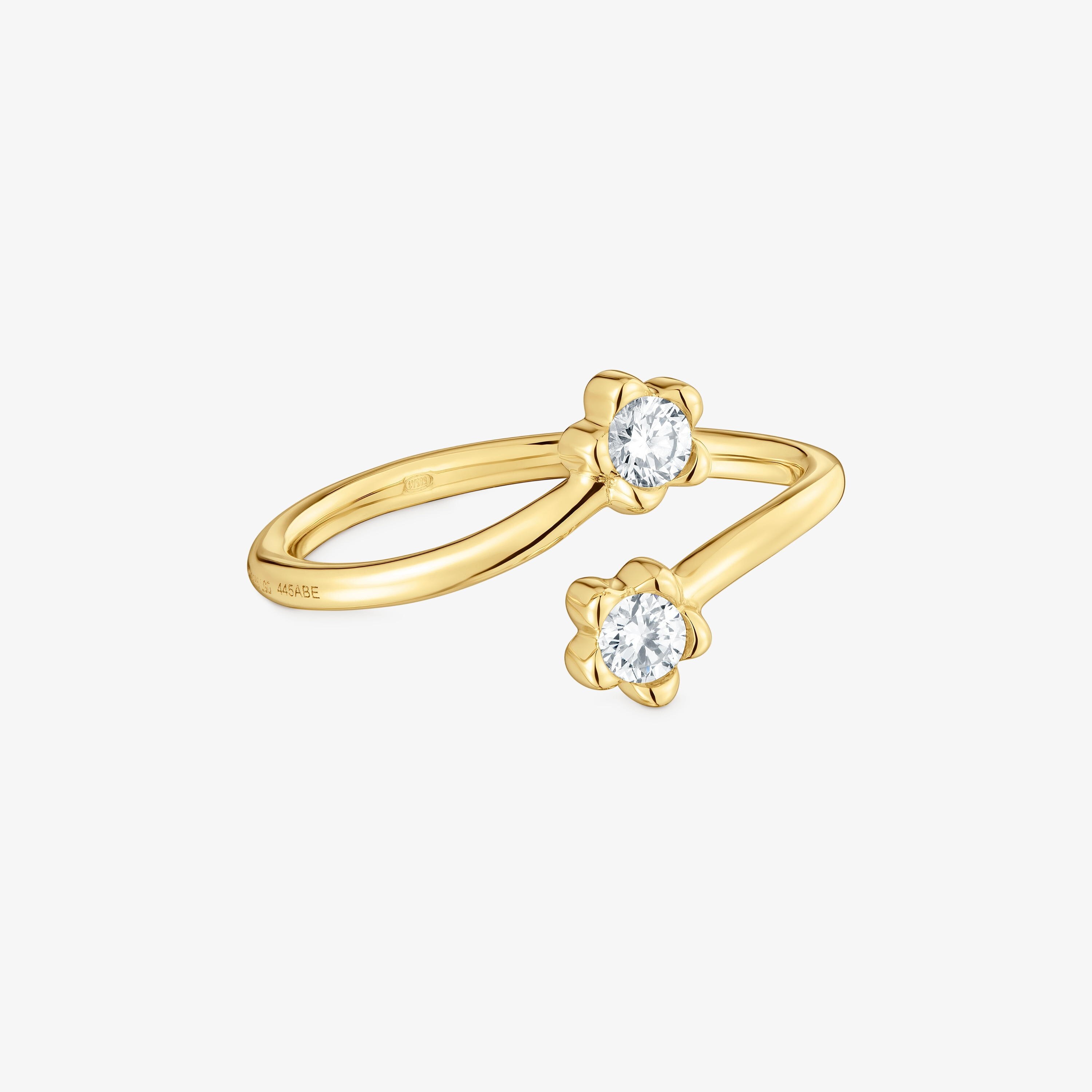 18K solid gold Open ring with lab-grown diamonds TOUS Lili