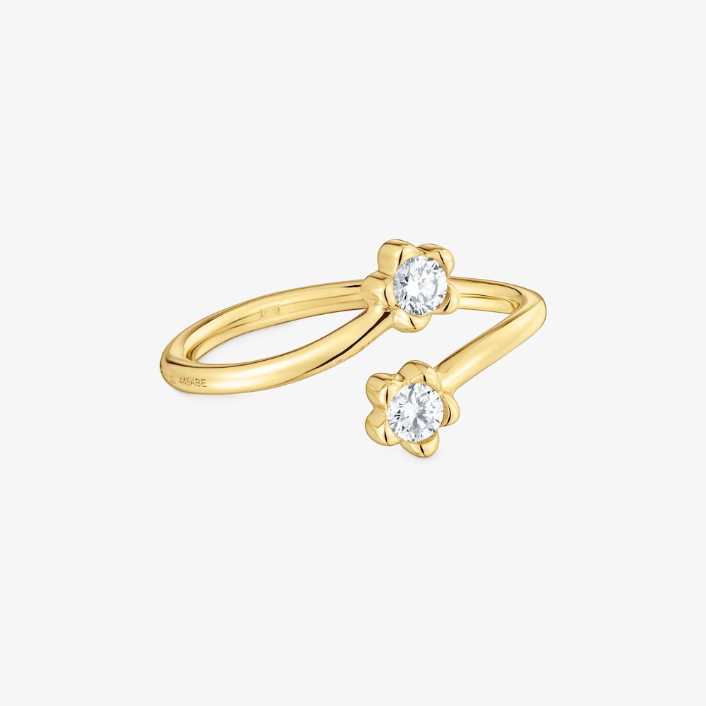 18K solid gold Open ring with lab-grown diamonds TOUS Lili
