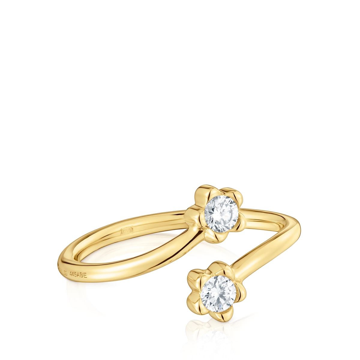 Anillo abierto de oro con diamantes creados en laboratorio TOUS Lili