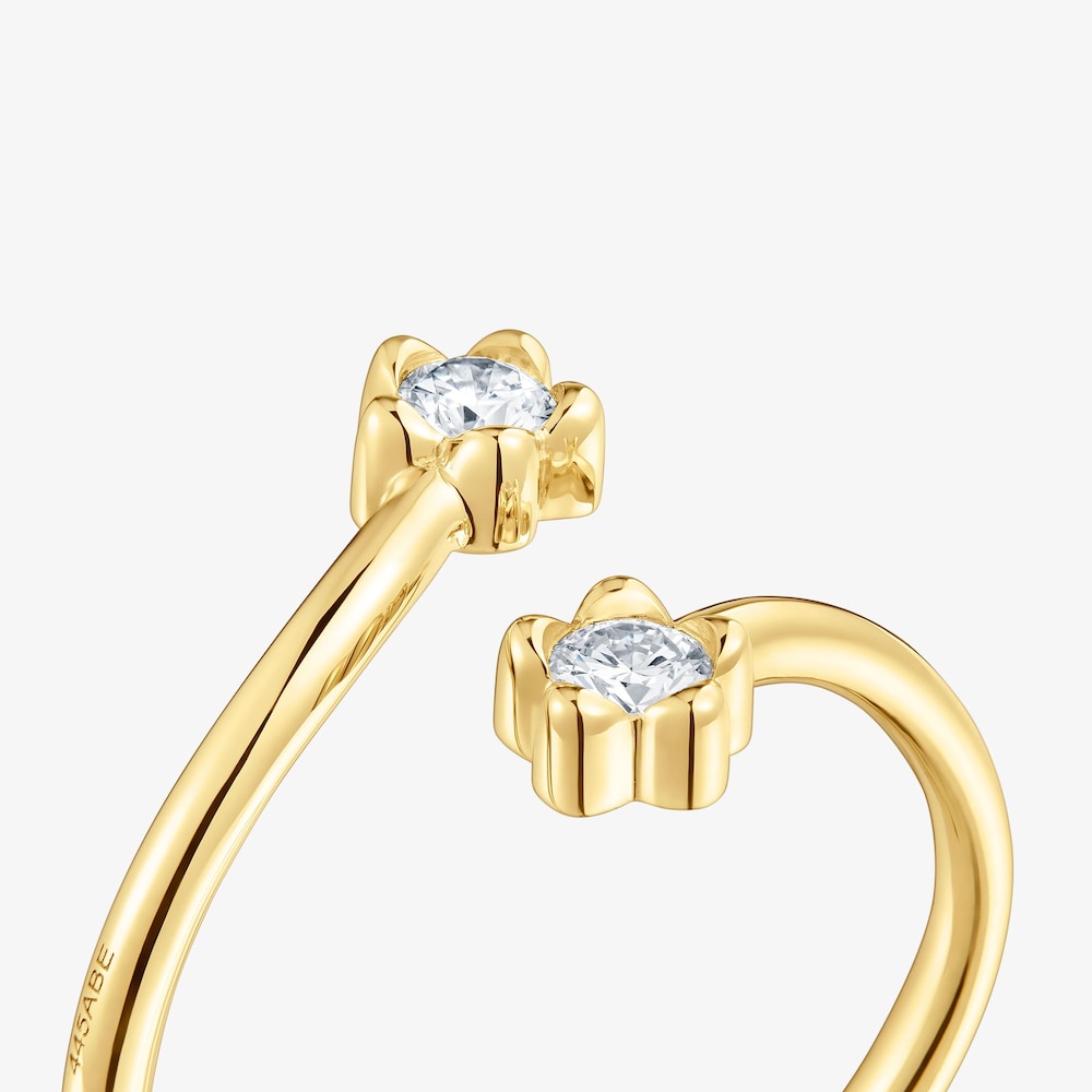 18K solid gold Open ring with lab-grown diamonds TOUS Lili