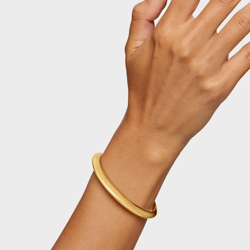 Pulsera esclava con baño de oro de 18 kt sobre plata Warm