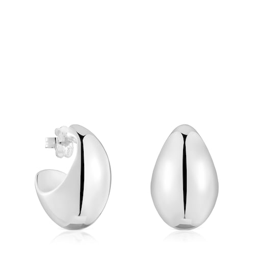 Silver Hoop earrings Warm