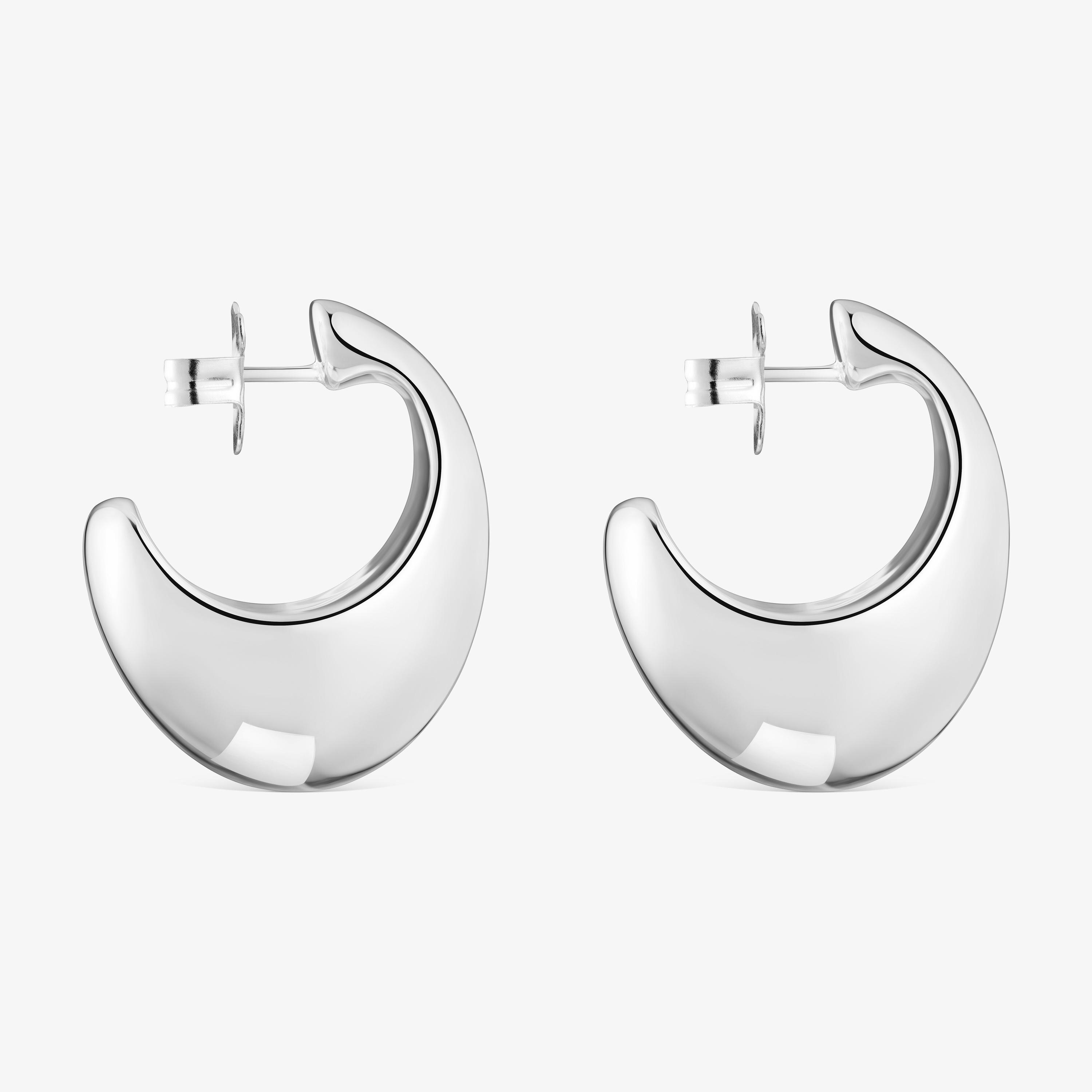 Silver Hoop earrings Warm