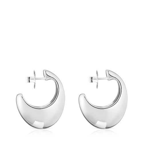 Silver Hoop earrings Warm