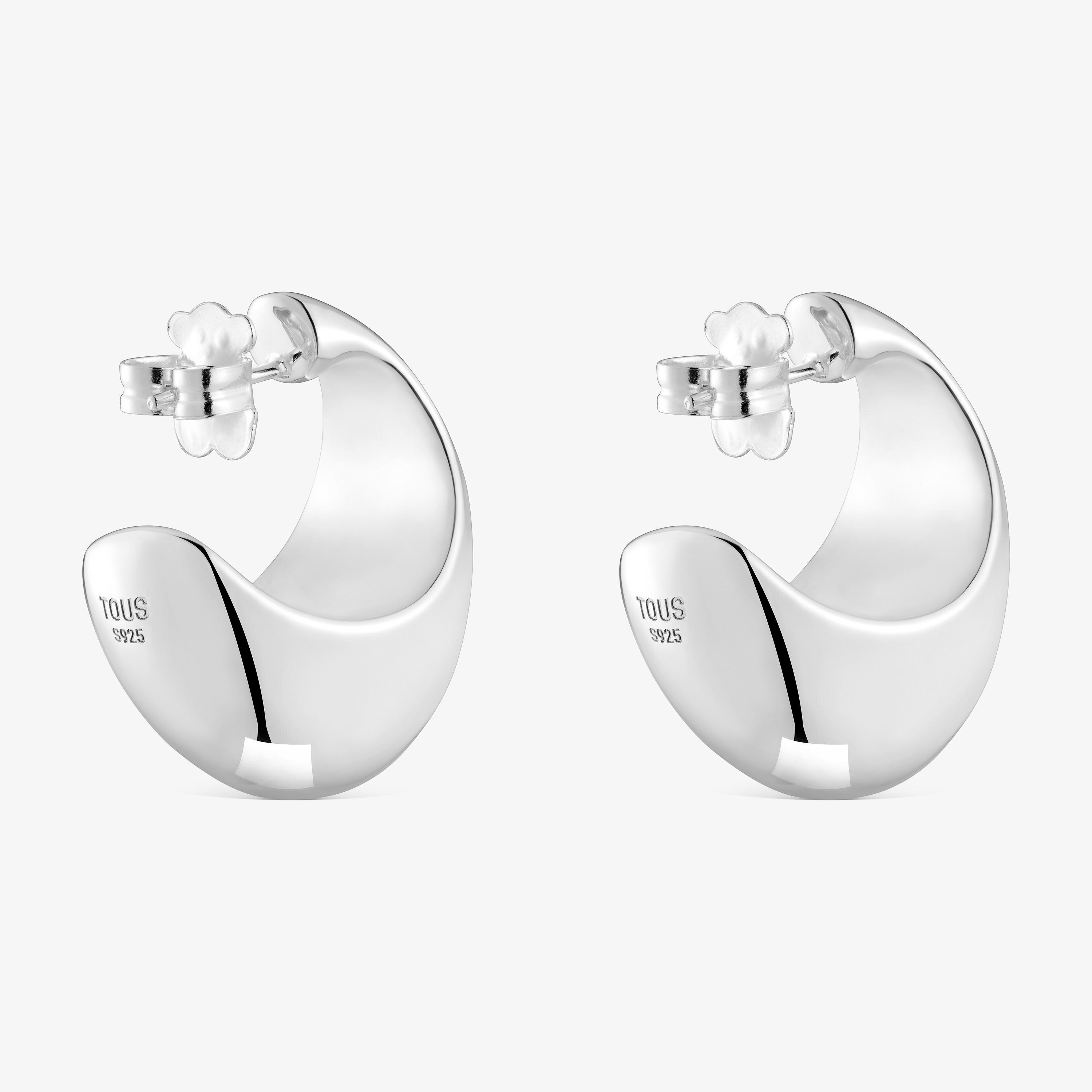 Silver Hoop earrings Warm