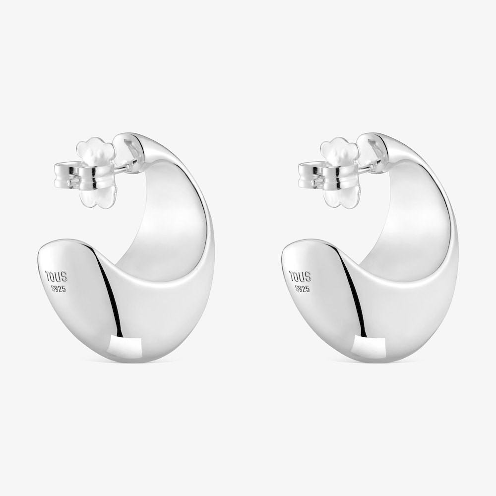 Boucles d&rsquo;oreilles anneaux en argent Warm