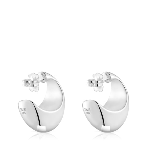 Silver Hoop earrings Warm