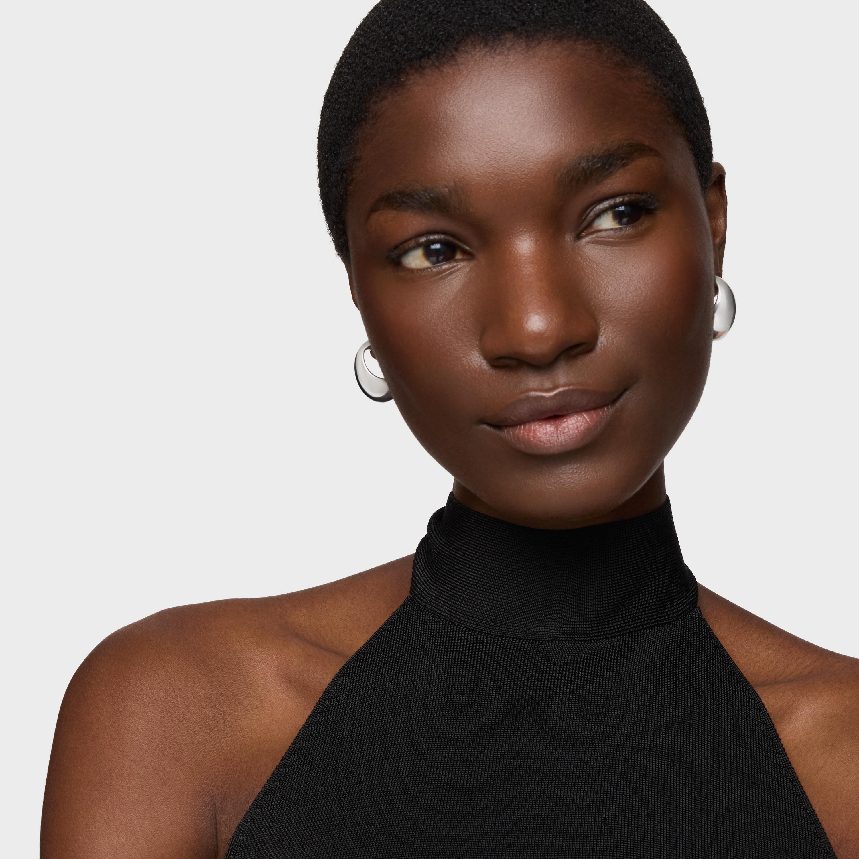 Silver Hoop earrings Warm