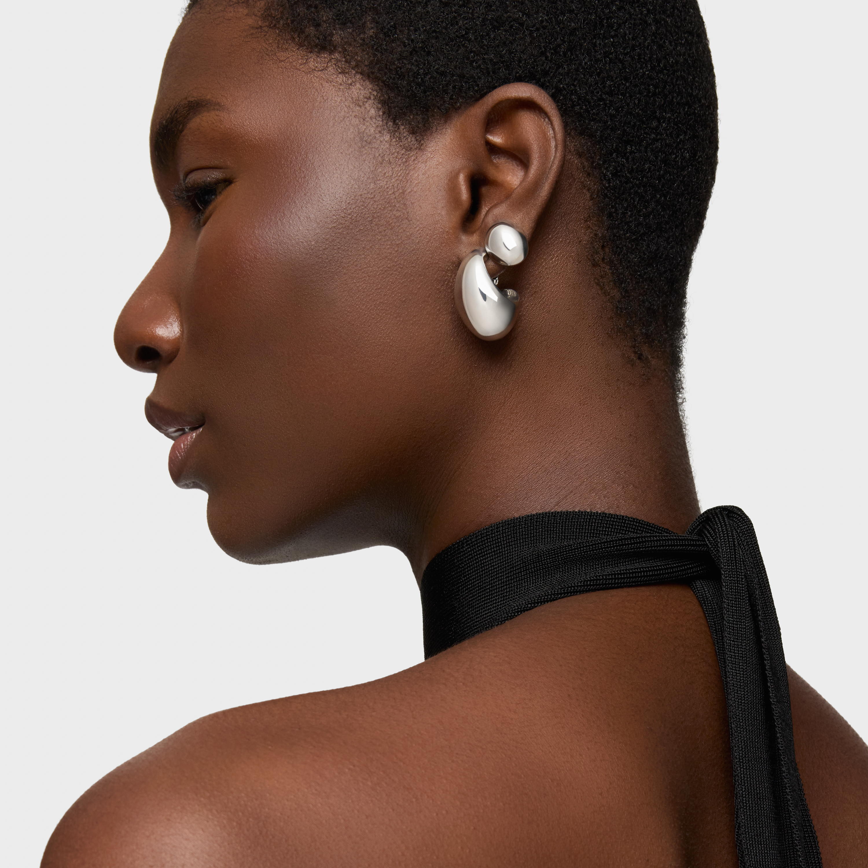 Silver Hoop earrings Warm