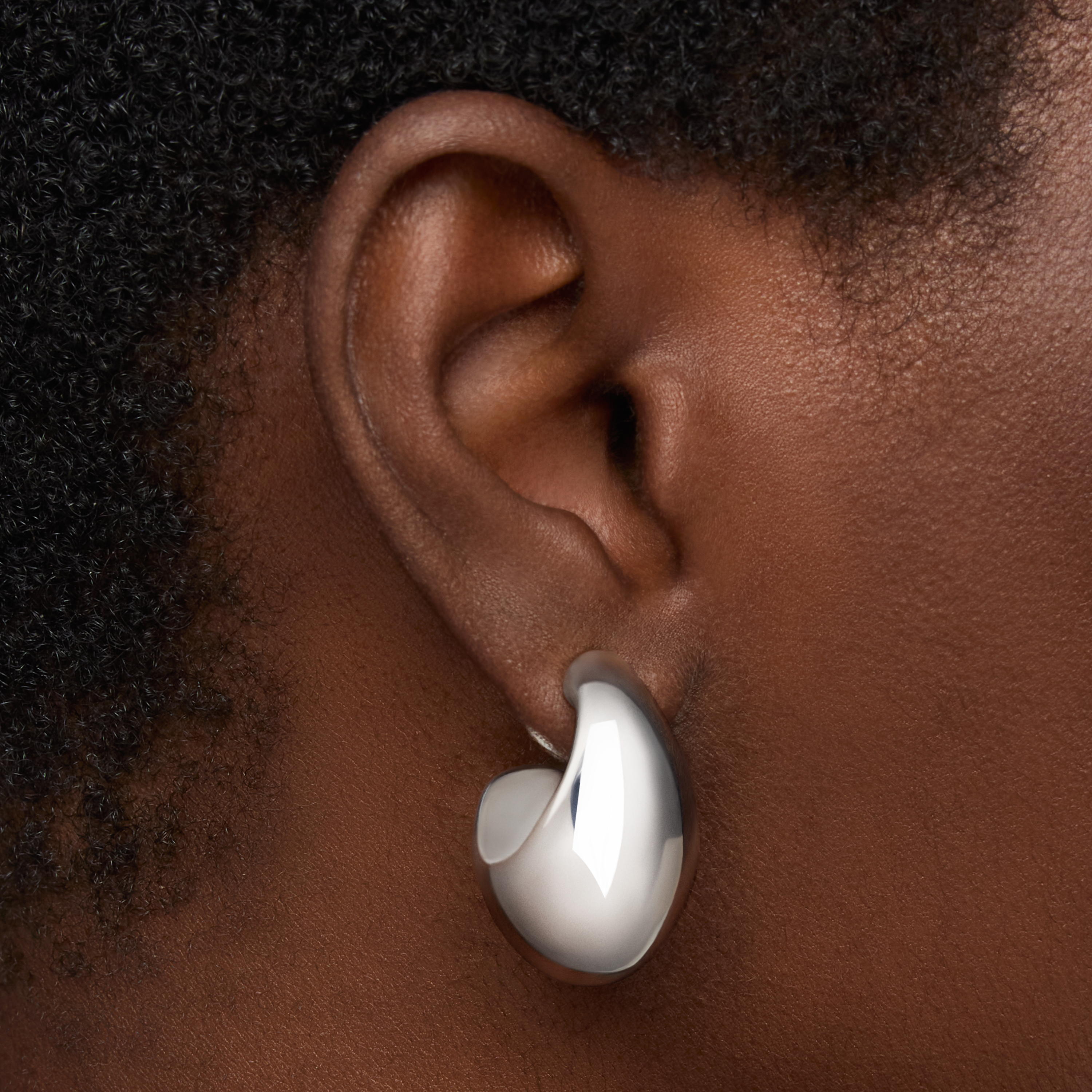 Silver Hoop earrings Warm