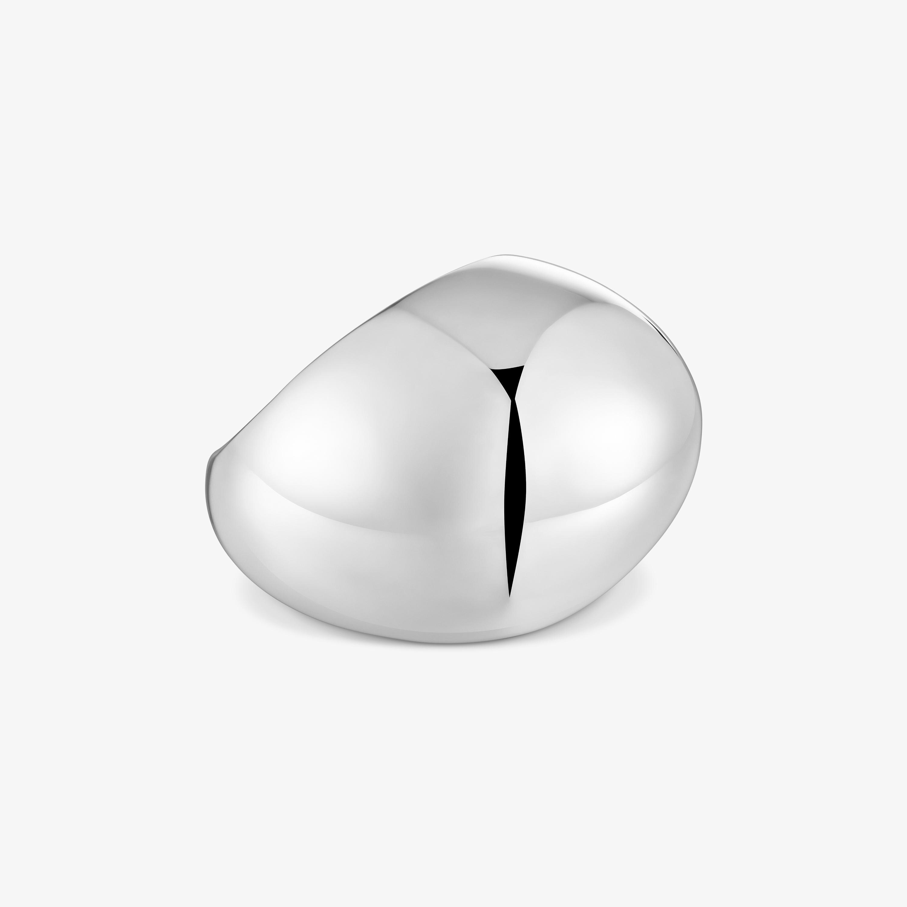 Wide silver Dome ring Warm