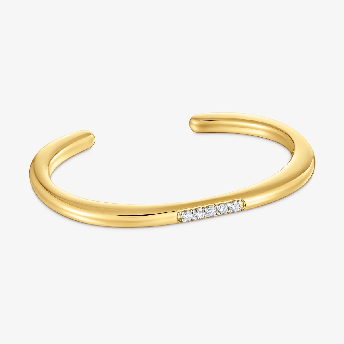 Tous - Pulsera Esclava Con Baño De Oro 18 Kt Sobre Plata Y Diamantes Creados En Laboratorio Line Lgd - Transparente