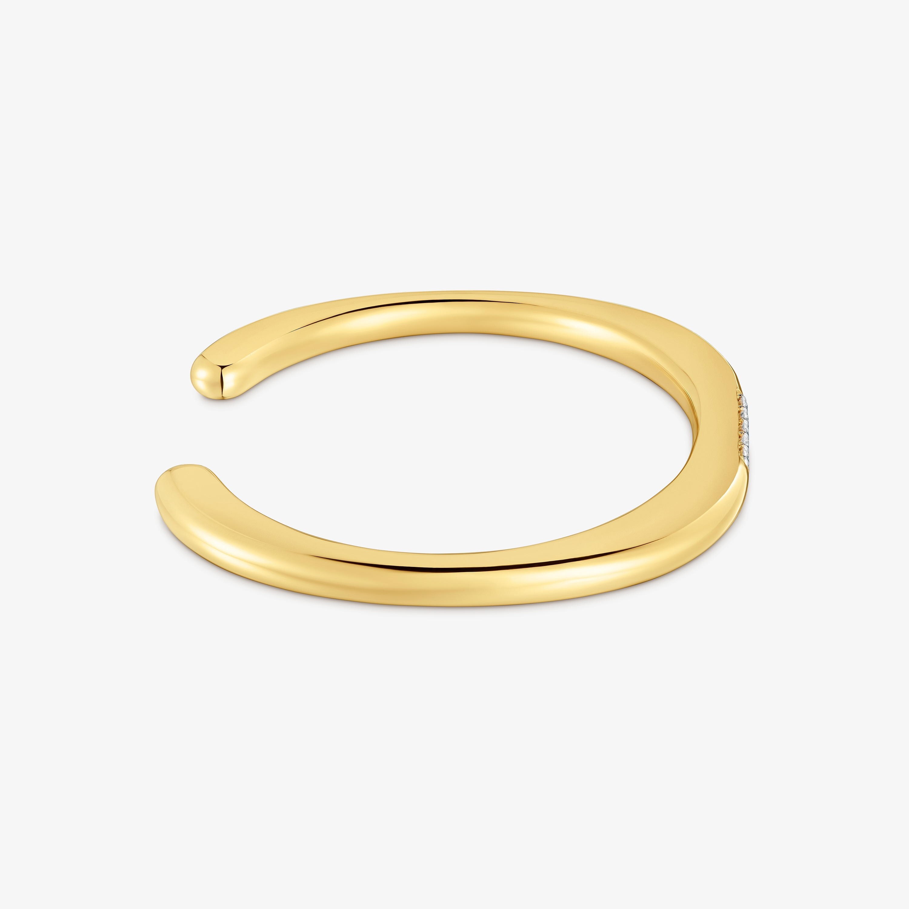 Bangle with 18K gold vermeil and laboratory-grown diamonds Line LGD
