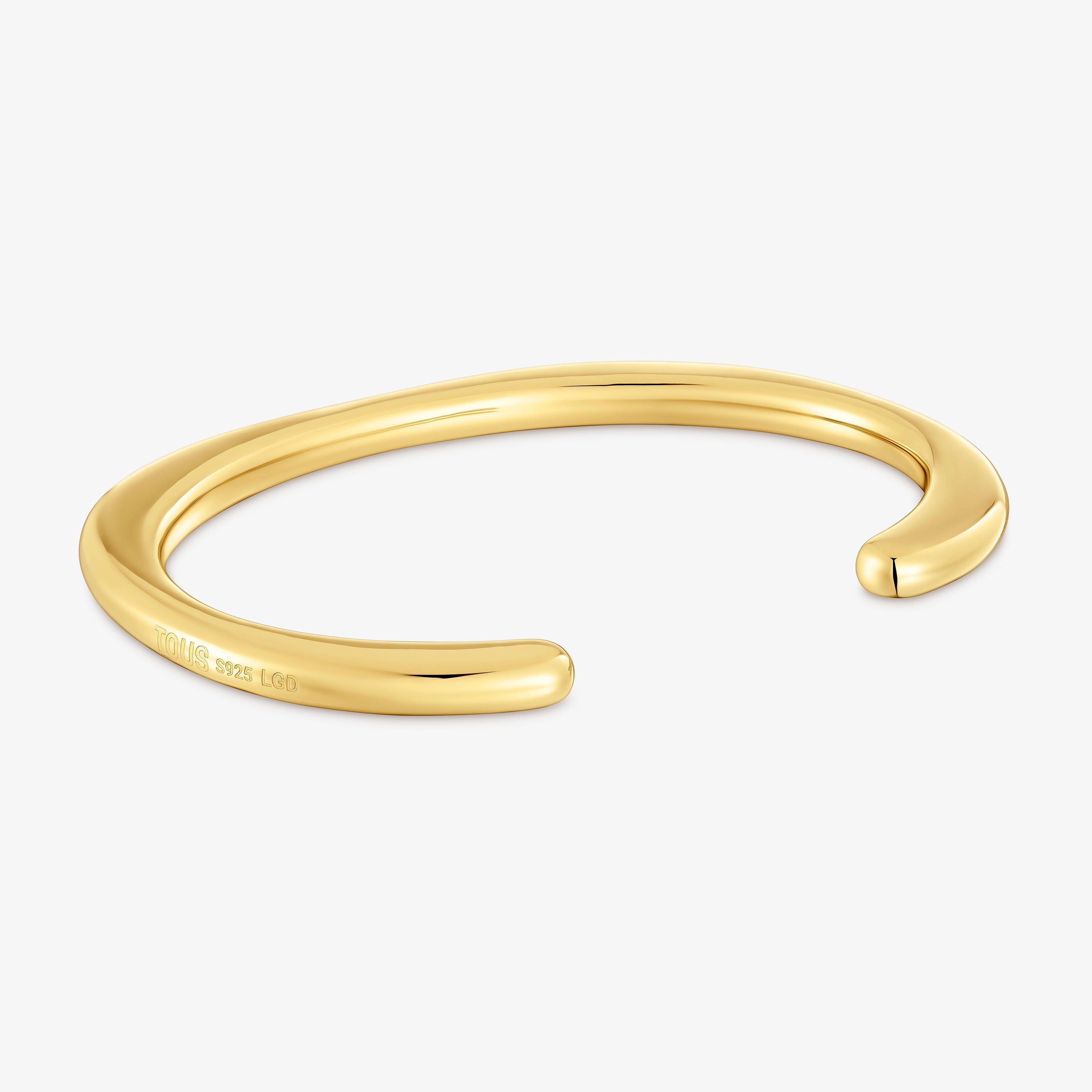 Bangle with 18K gold vermeil and laboratory-grown diamonds Line LGD