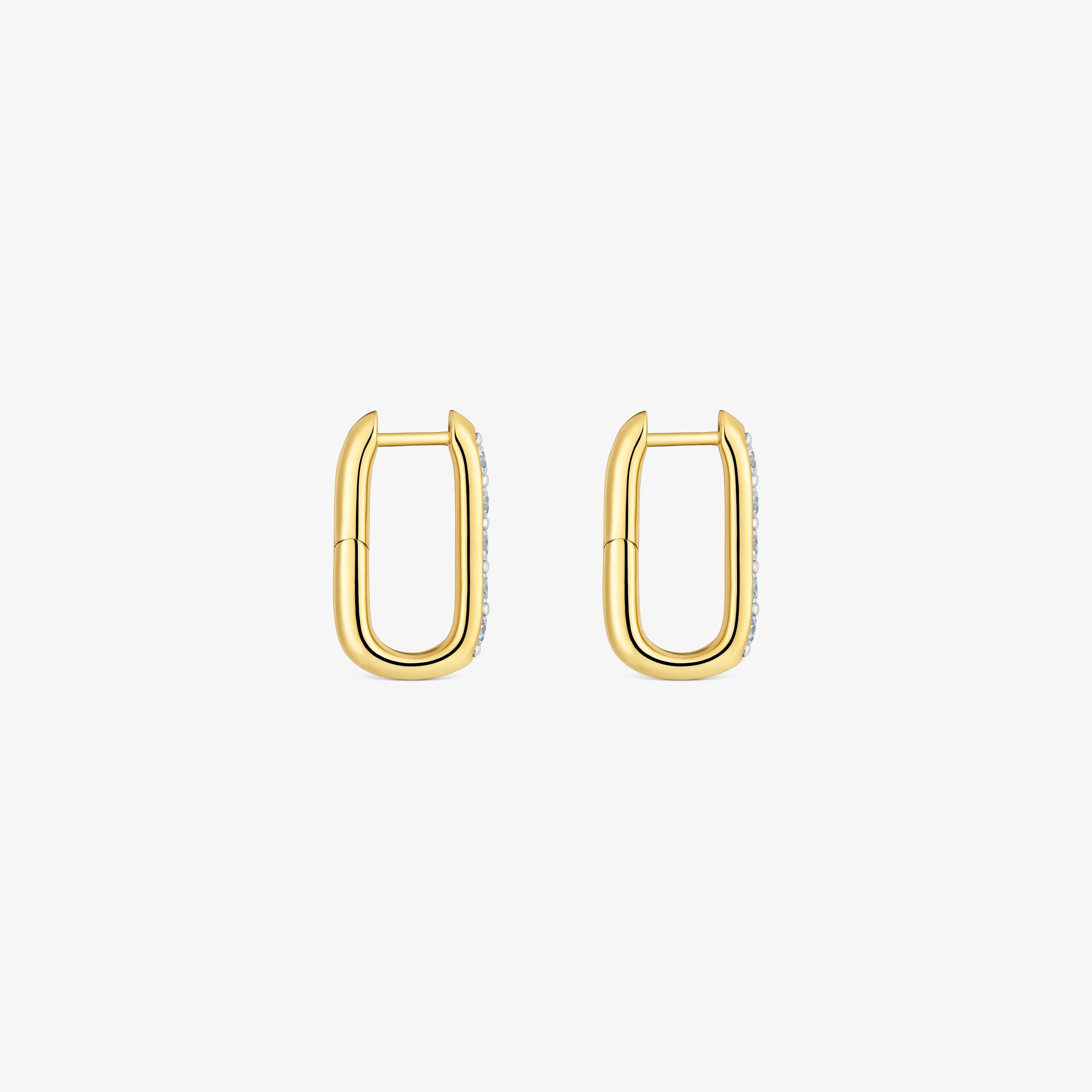 mm Hoop earrings with 18K gold vermeil and laboratory-grown diamonds Line LGD