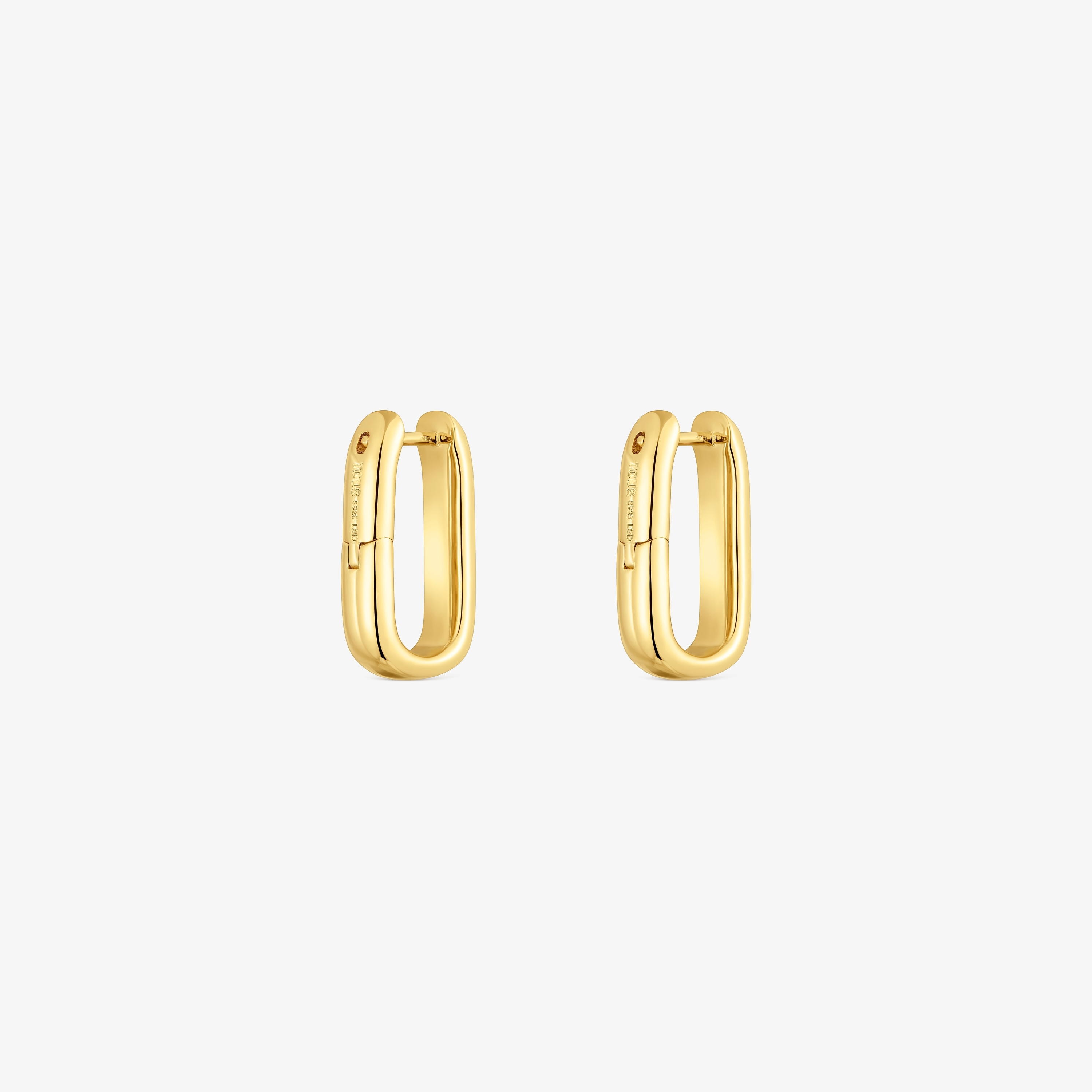 mm Hoop earrings with 18K gold vermeil and laboratory-grown diamonds Line LGD