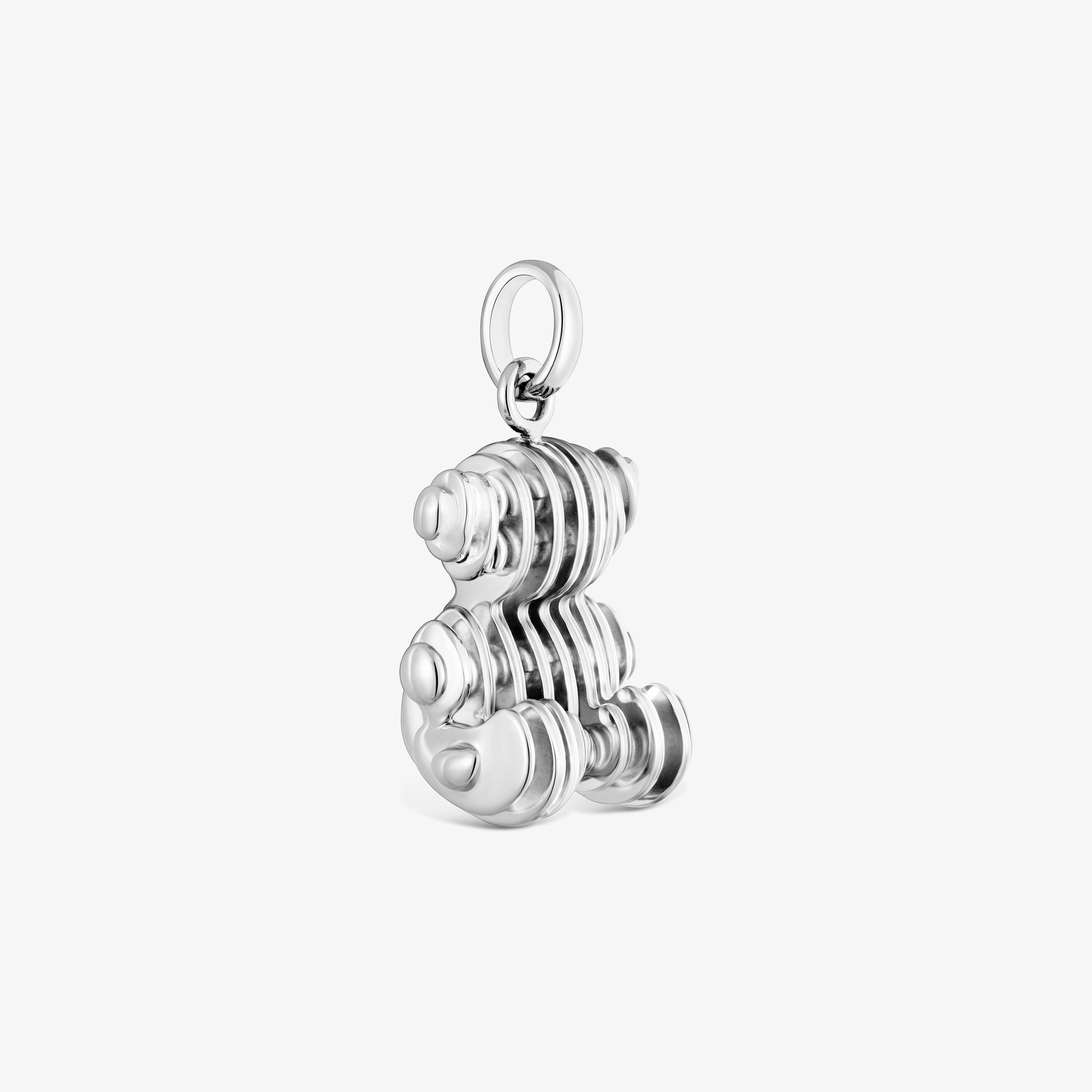 Rolled silver bear Pendant Bold Bear