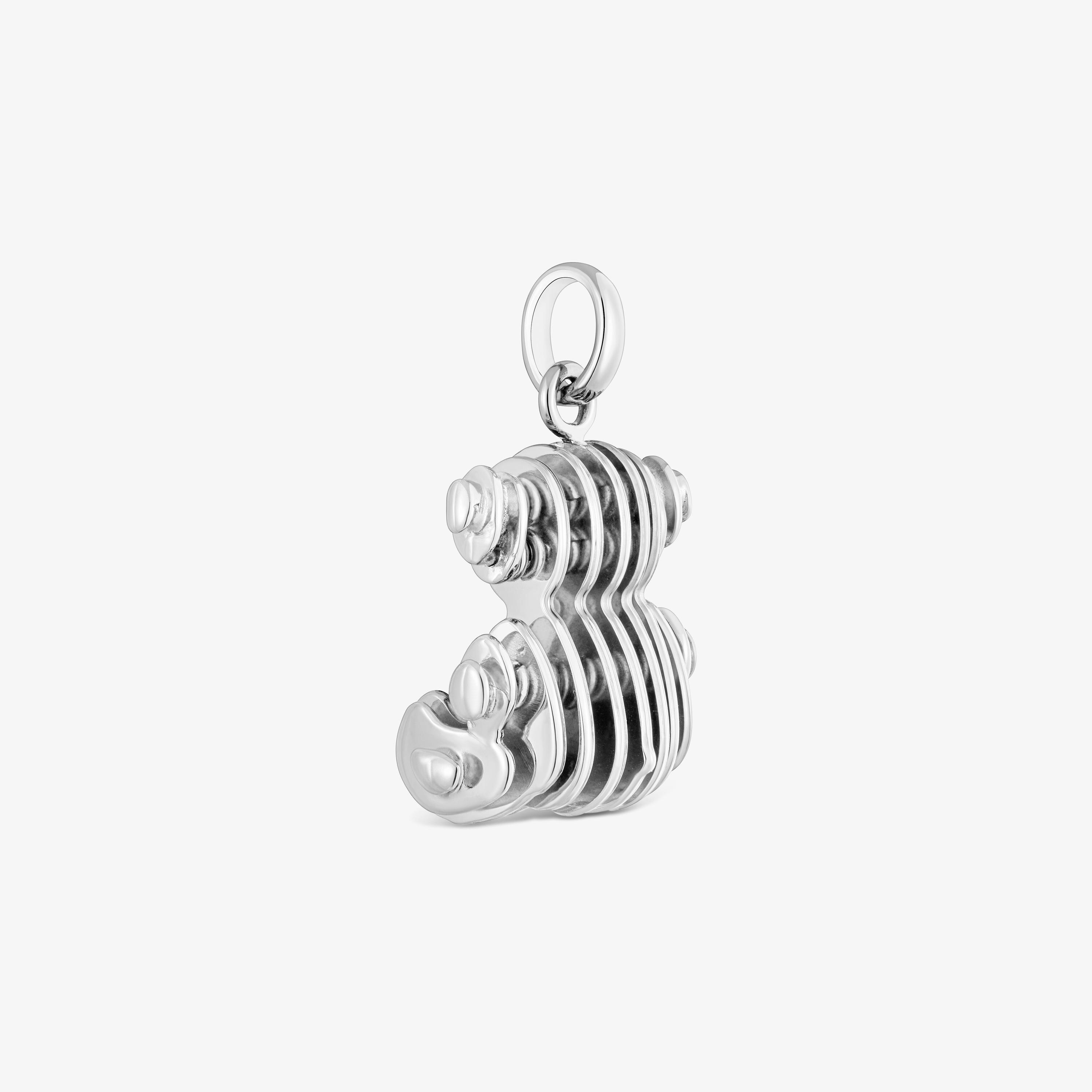 Rolled silver bear Pendant Bold Bear