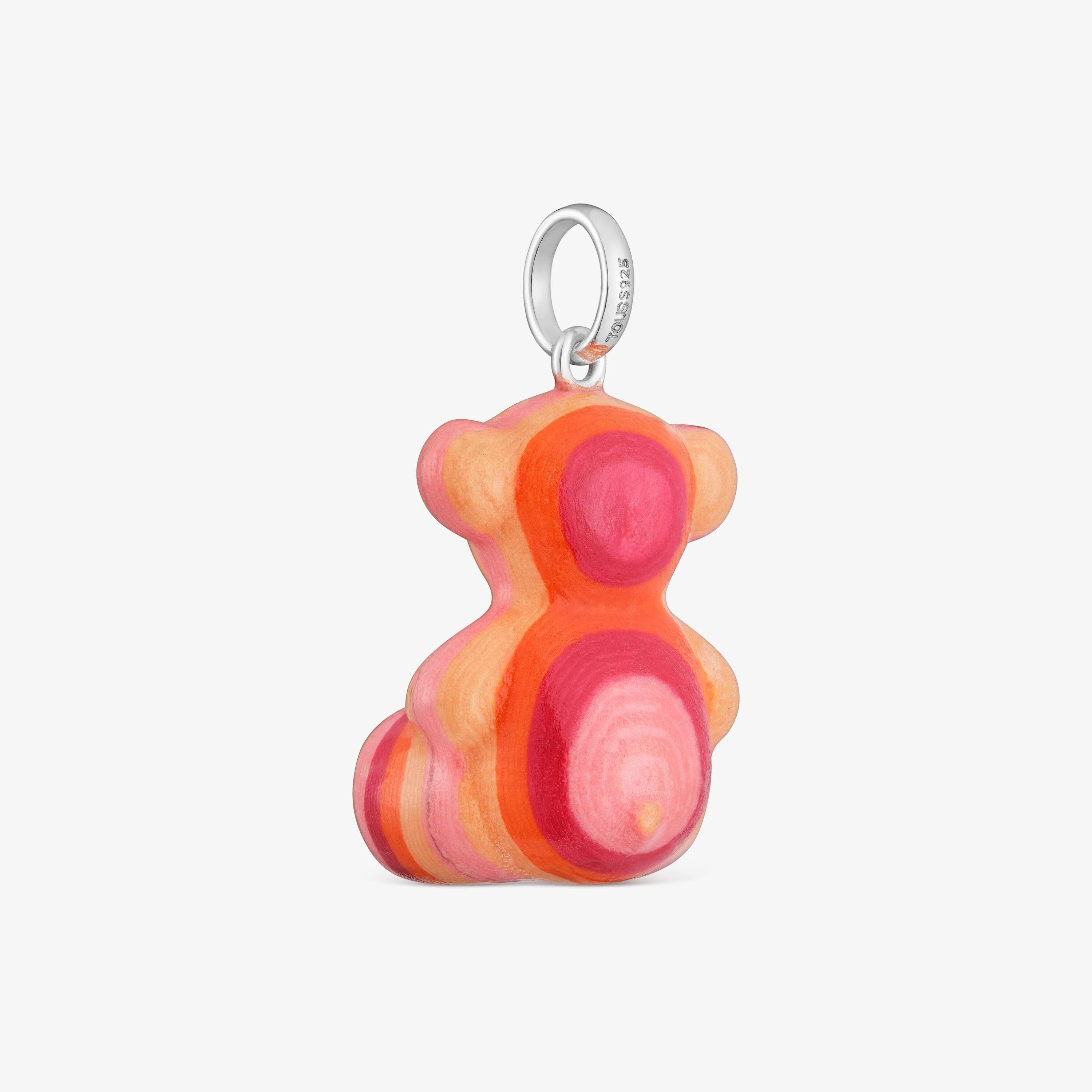 mm silver and recycled paper bear Pendant Bold Bear