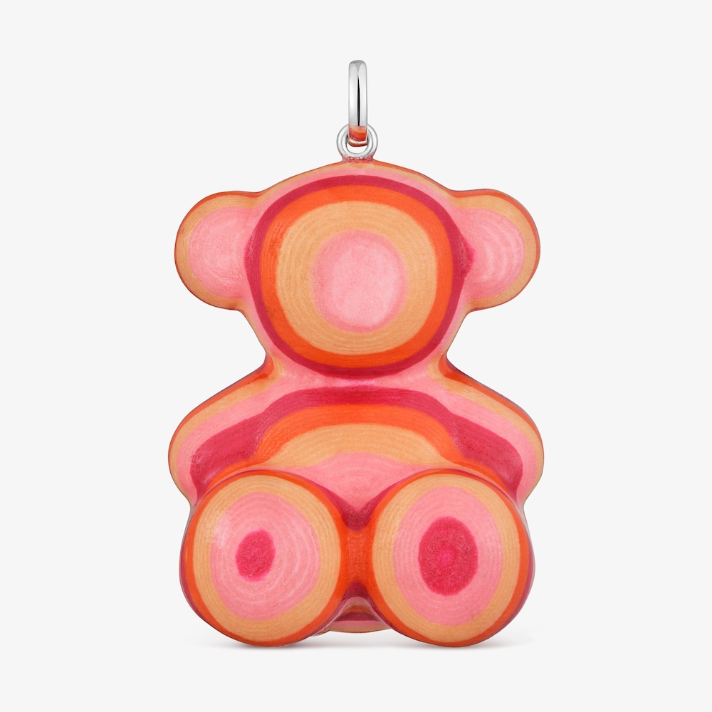 Př&iacute;věsek ve tvaru medv&iacute;dka ze stř&iacute;bra a recyklovan&eacute;ho pap&iacute;ru o&nbsp;velikosti 40&nbsp;mm Bold Bear