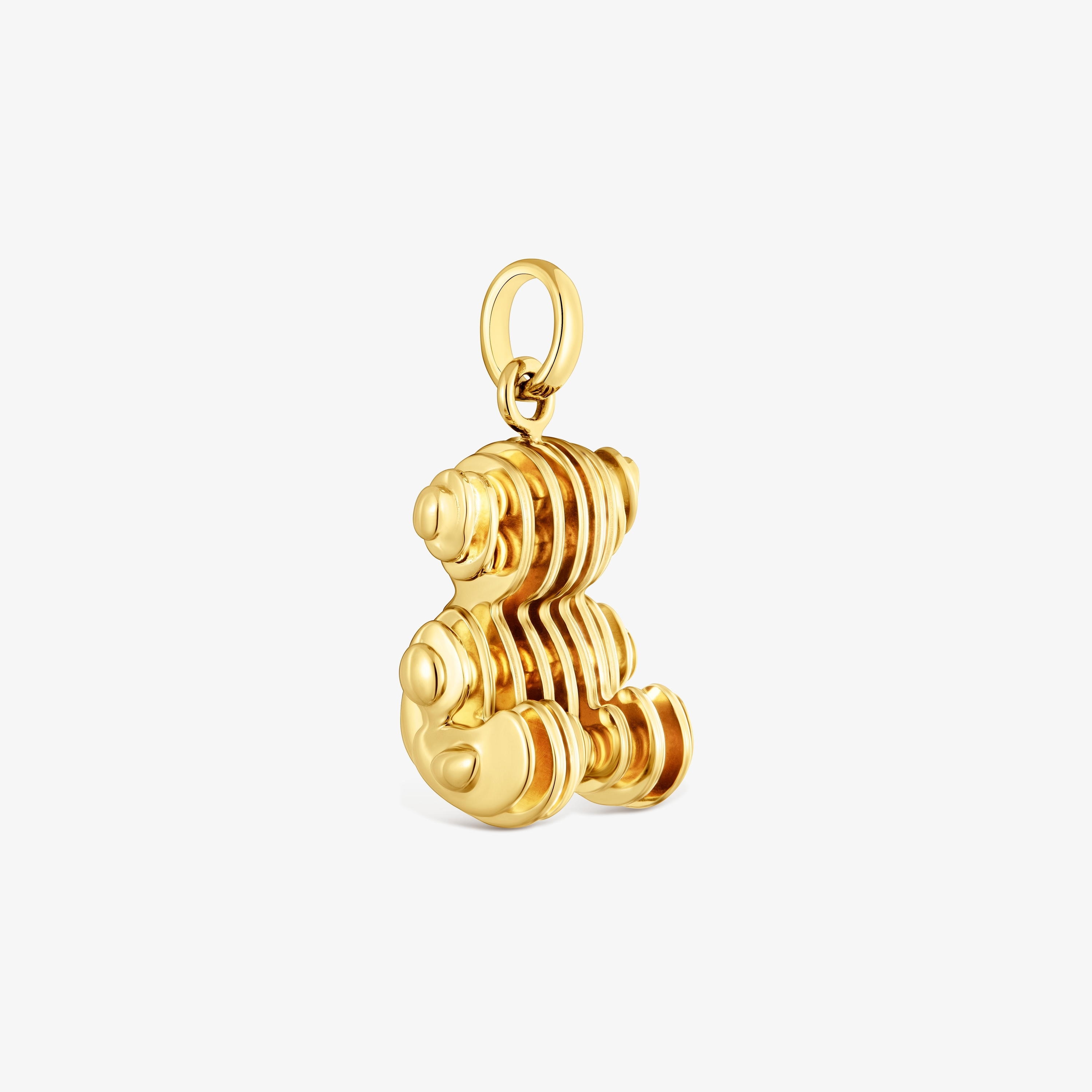 Bear Pendant with 18K gold vermeil over rolled silver Bold Bear