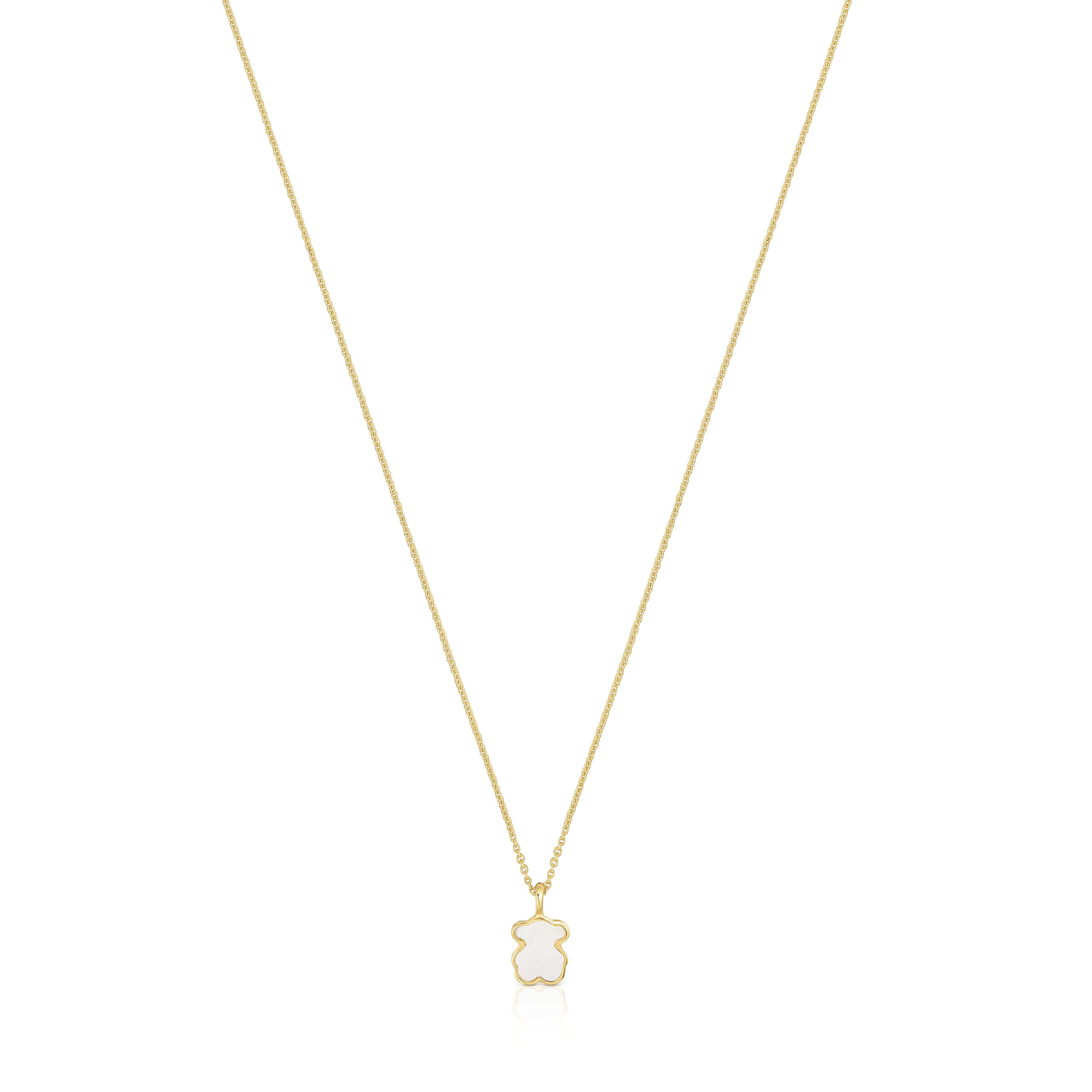Collar corto de oro 14 kt y nácar XXS