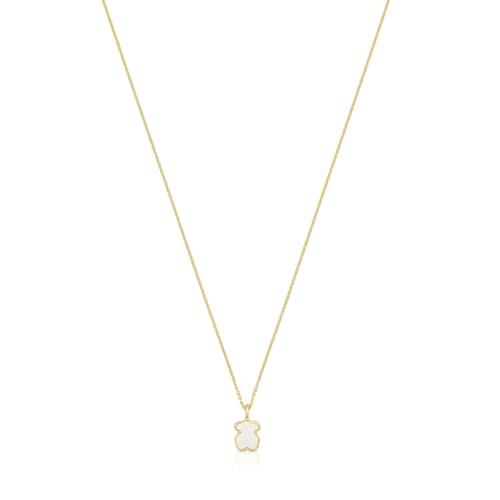 Short 14kt gold Necklace with mother-of-pearl XXS