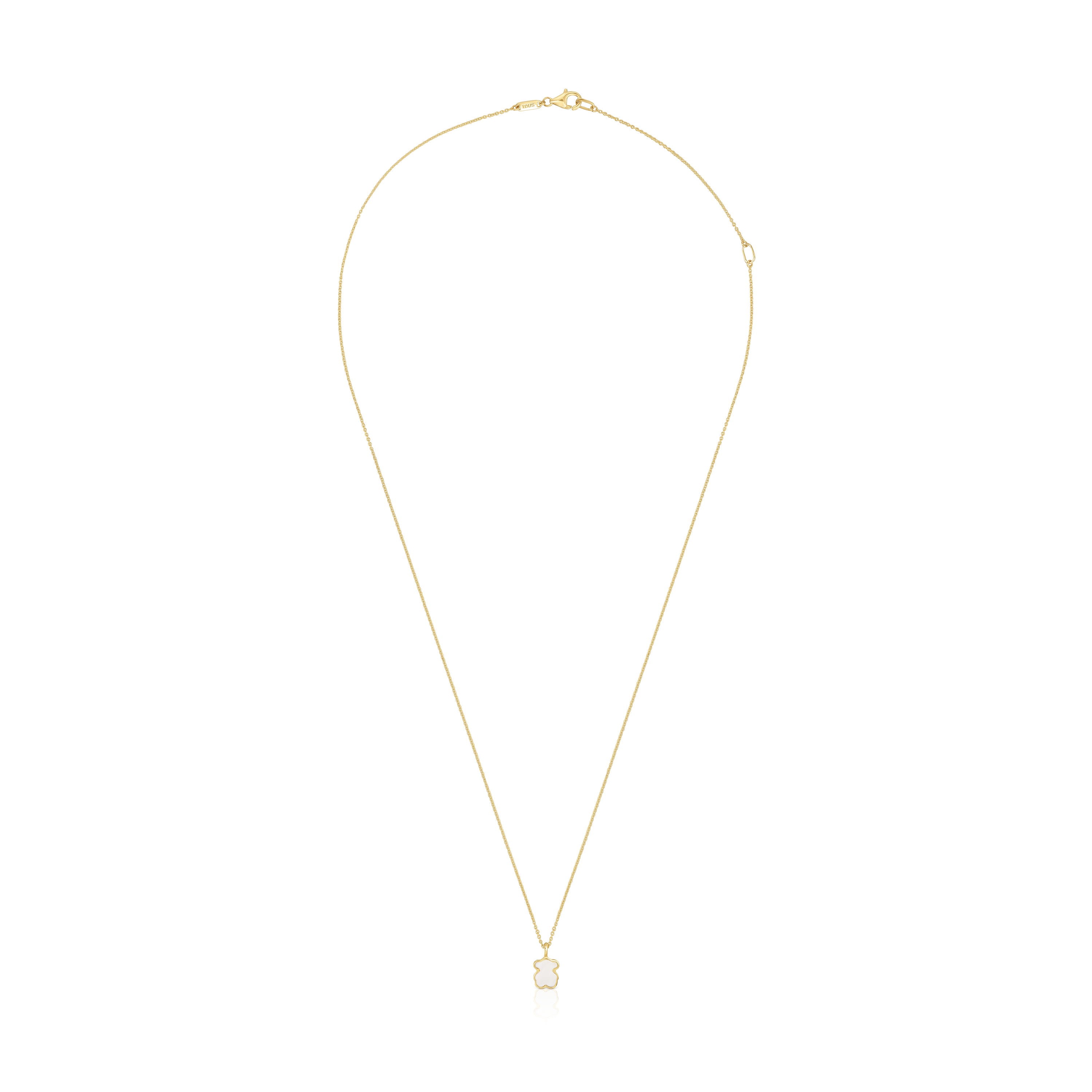 Collar corto de oro 14 kt y nácar XXS