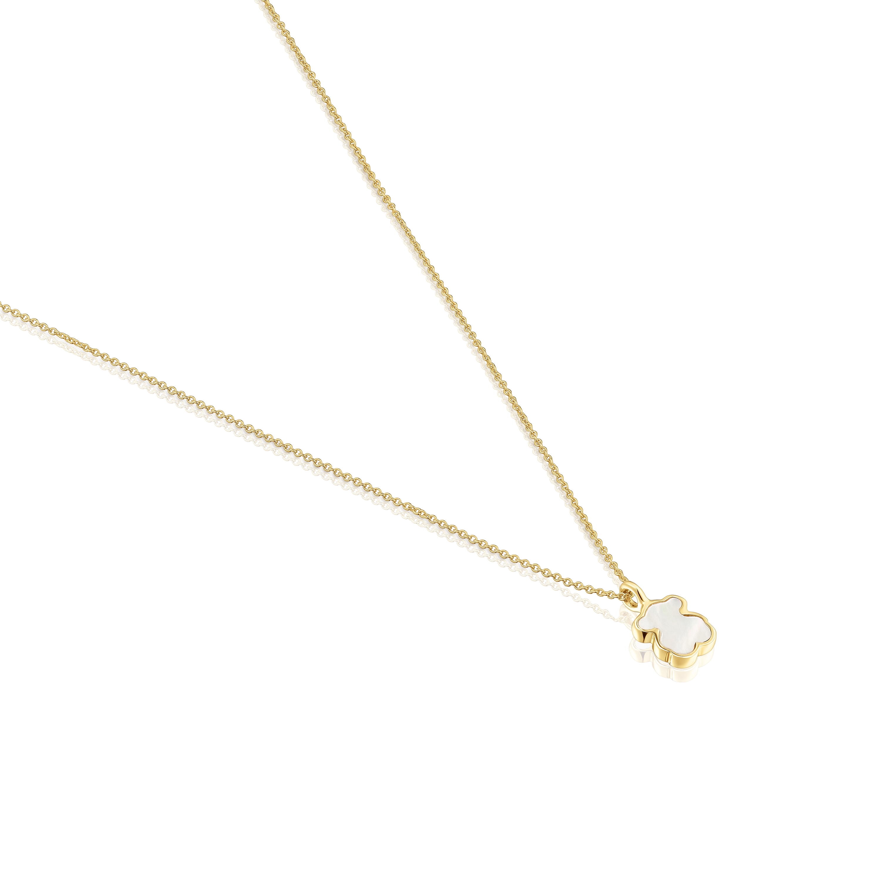 Collar corto de oro 14 kt y nácar XXS