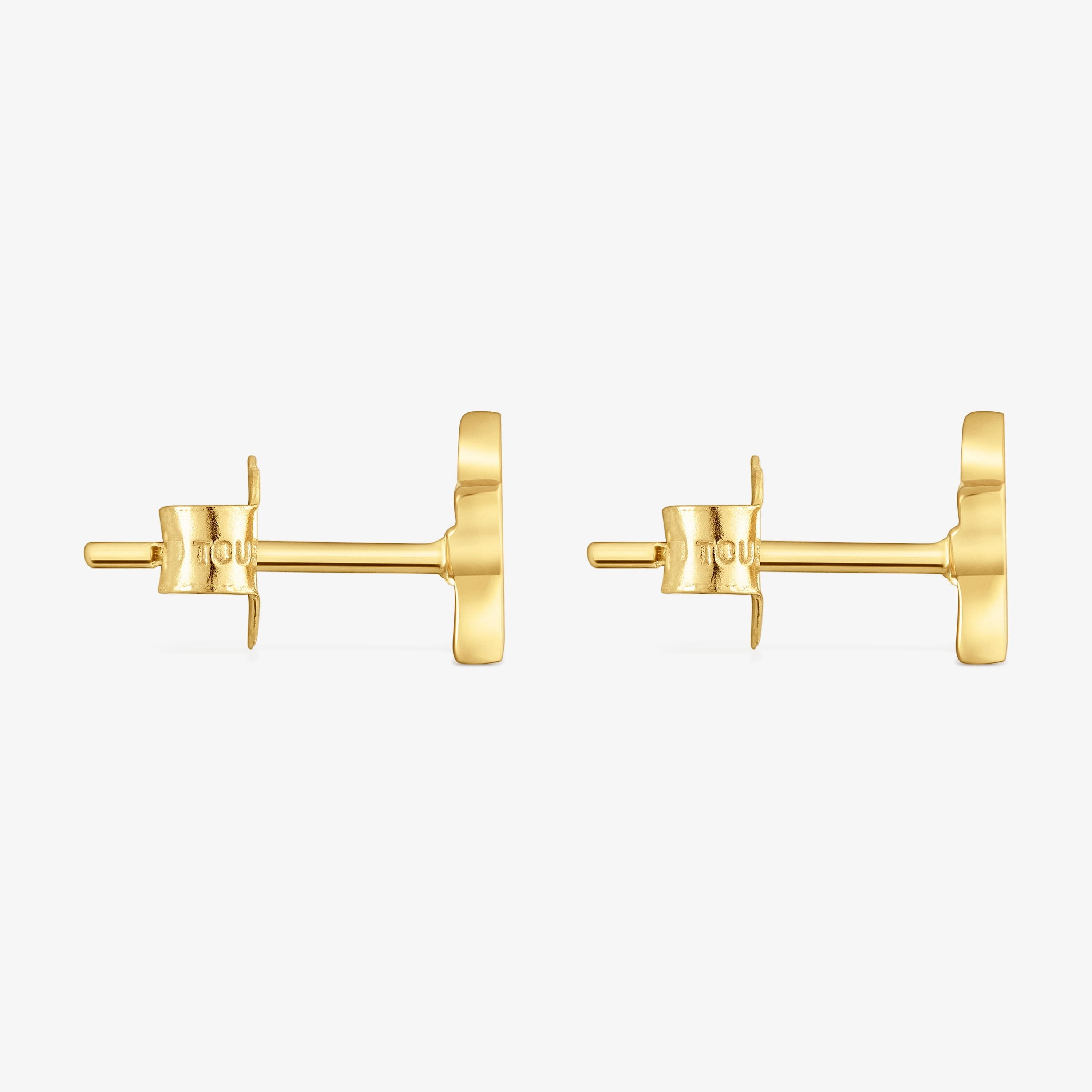 14K solid gold Star earrings with lapis lazuli XXS