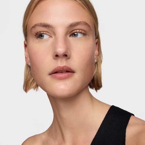 14kt gold Bear earrings with mother-of-pearl XXS