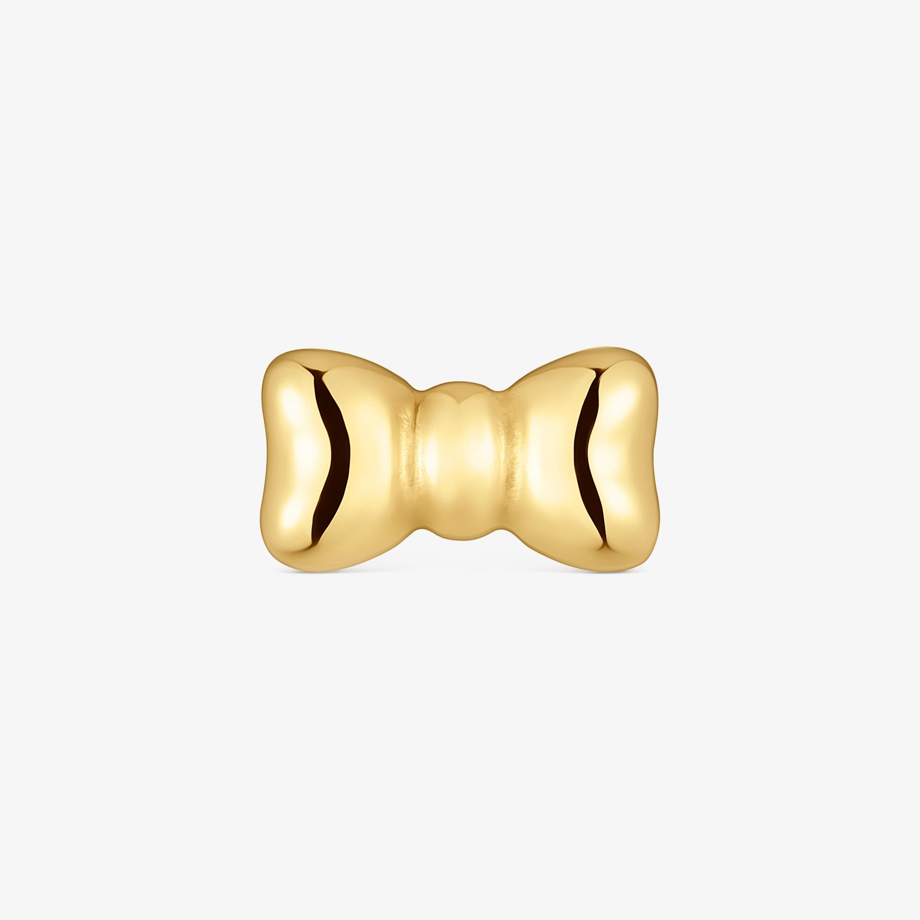 Gold-colored steel bow Ear piercing TOUS Ribbon