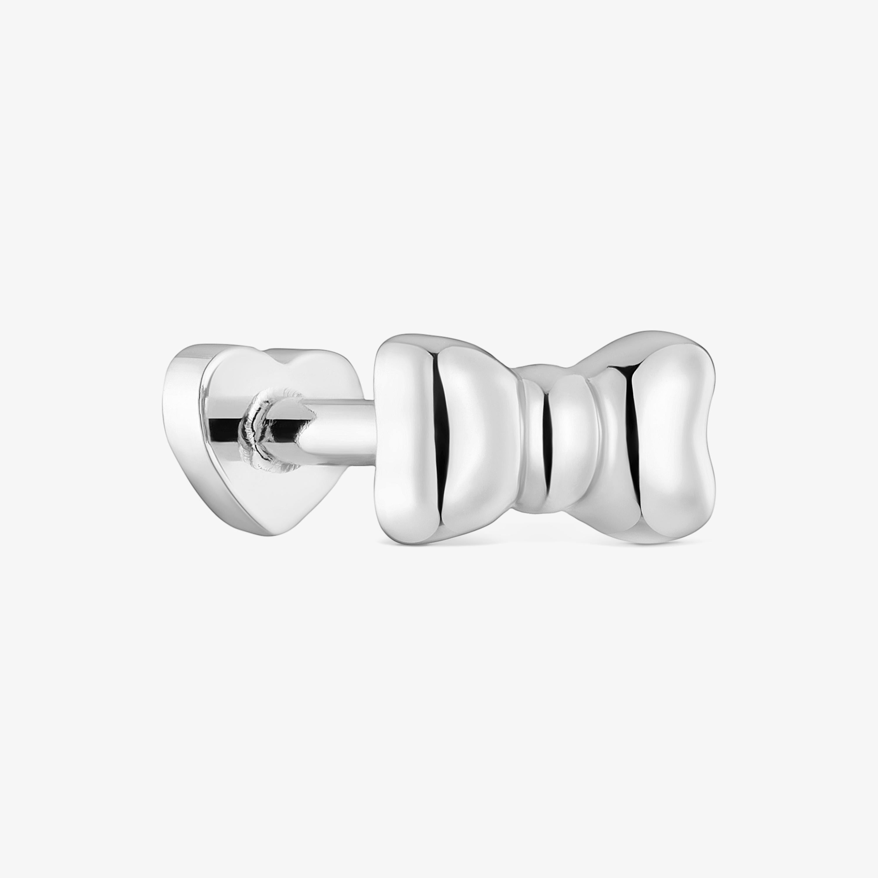 Steel bow Ear piercing TOUS Ribbon