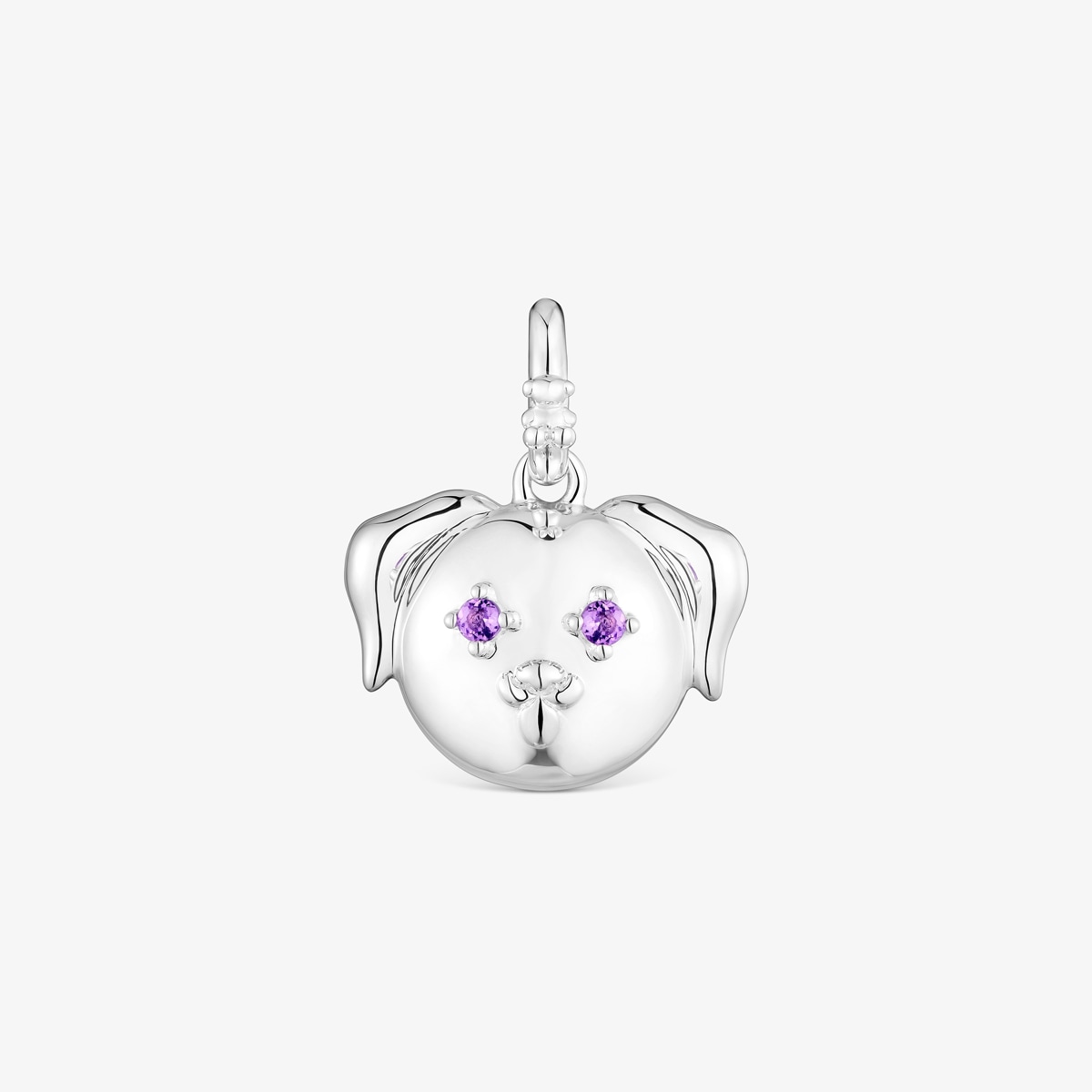 Tous - Colgante Perro De Plata Y Amatista Medallions - Lila