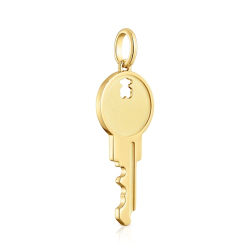 Key Pendant with 18kt gold plating over silver Medallions